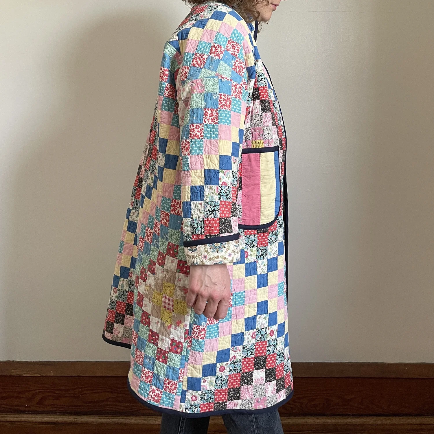 Diamond Patchwork Quilt Coat — Petunia Knits