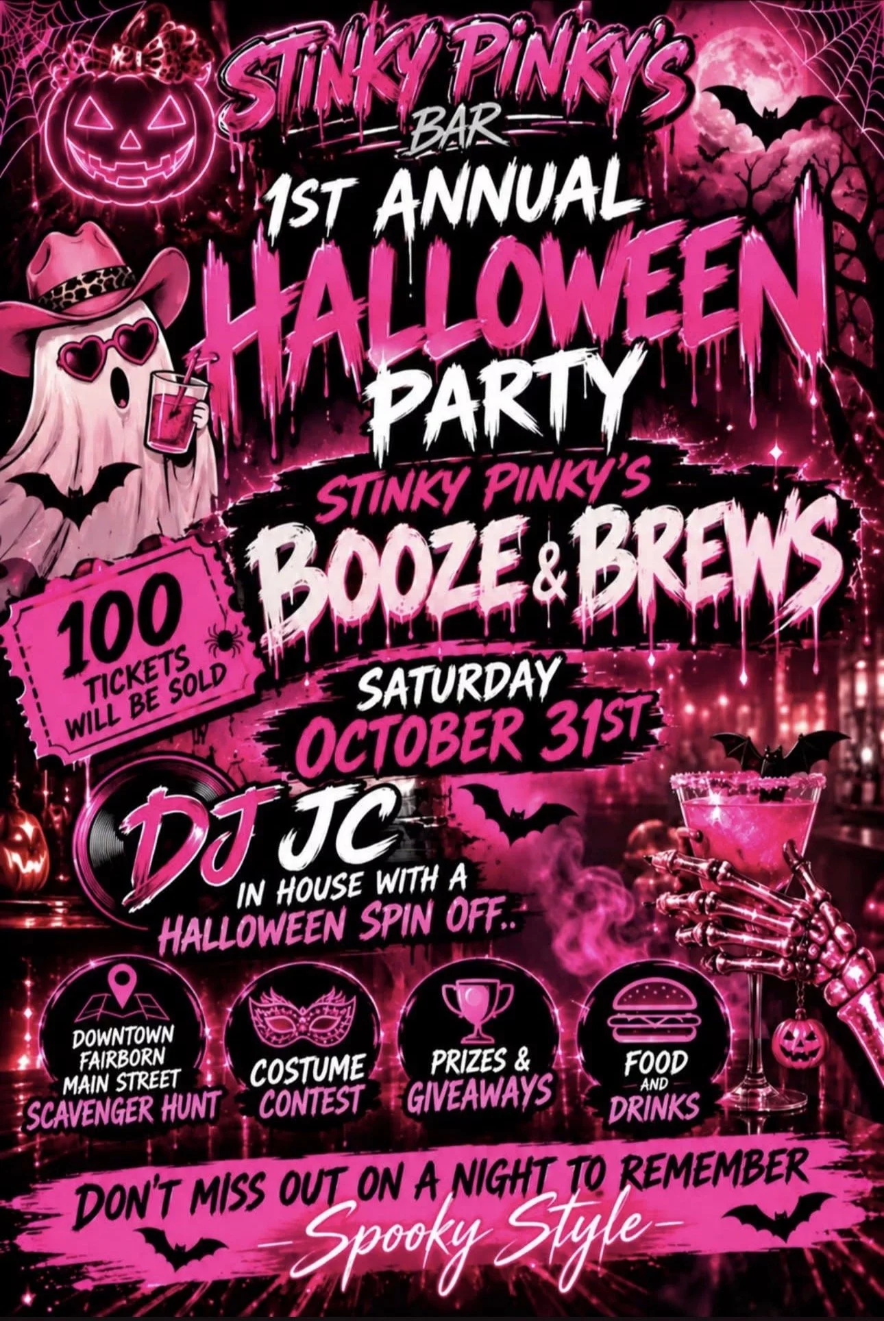 STINKY PINKYS 1ST ANNUAL BOOZE & BREWS HALLOWEEN PARTY
