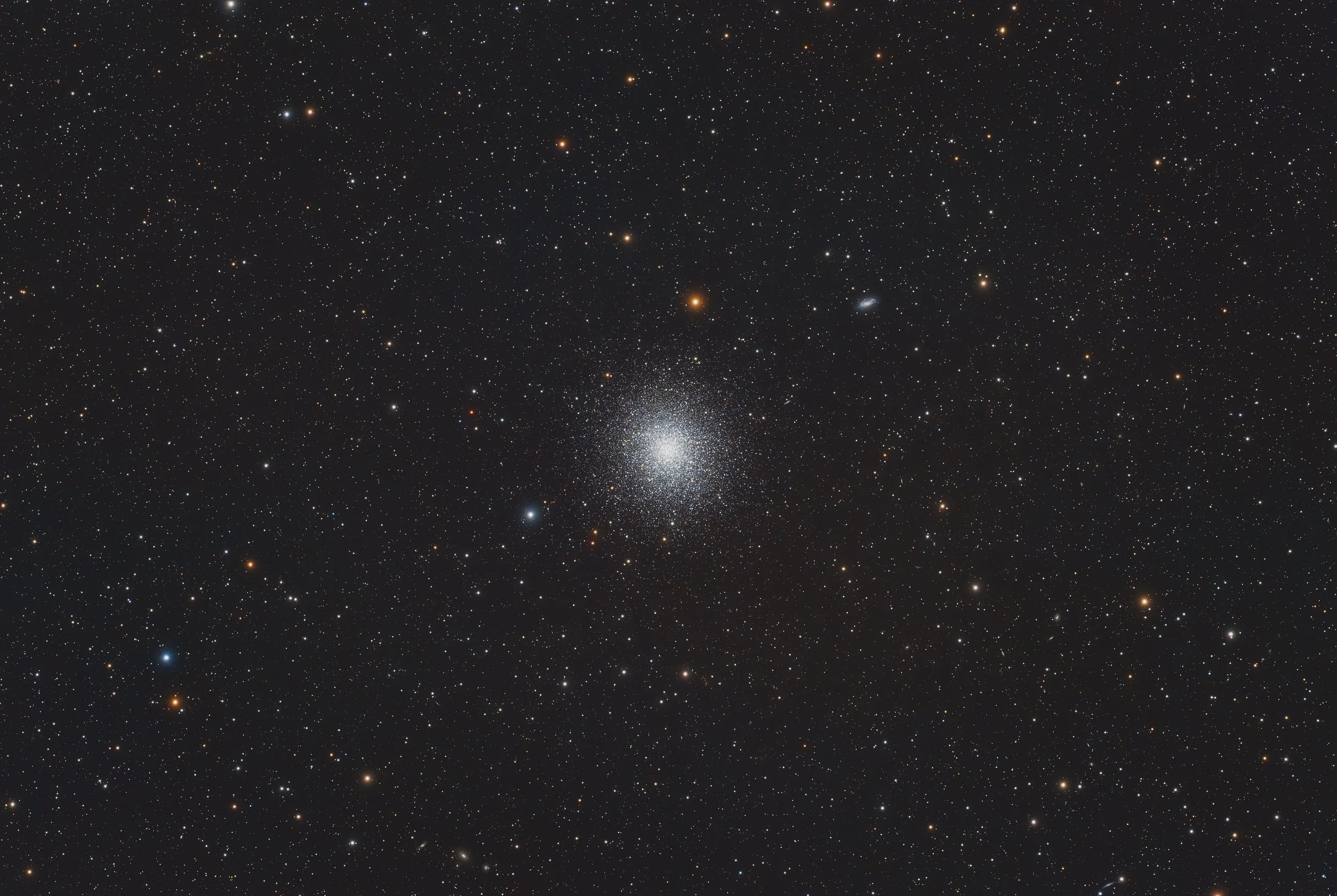 Great Hercules Cluster (M13) + background galaxies