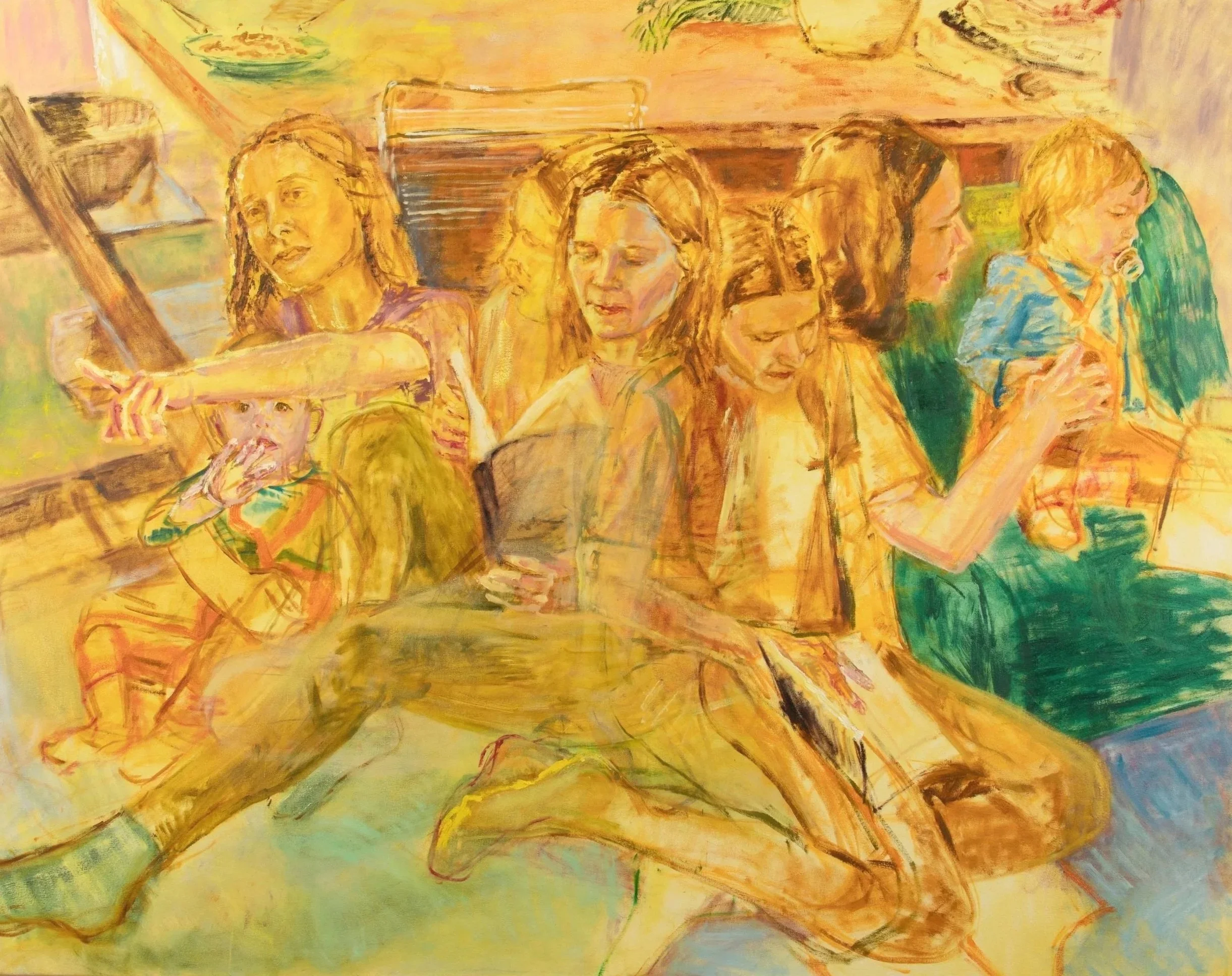 I didn't have a practice for a year, which was a huge change, and during that time, I didn't have a studio. I had to be present with her pretty much most of the time, so it didn't work for me to rent a space. So I started to think about "how can I ch