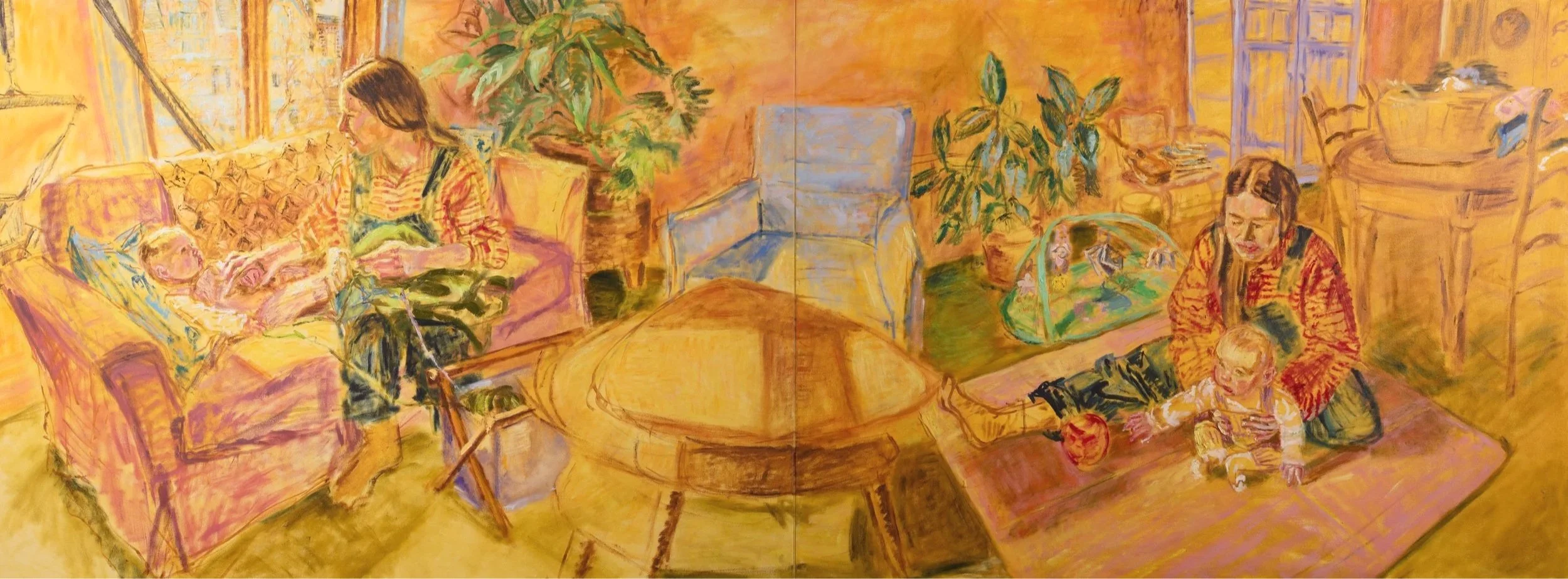 I’m still such a victim of this hierarchical notion of art-making and just being like “no one wants to see me make a sock”. I don’t know! A lot of my stuff is so family orientated. I think about, "What am I doing now? I’m darning socks and knitting s