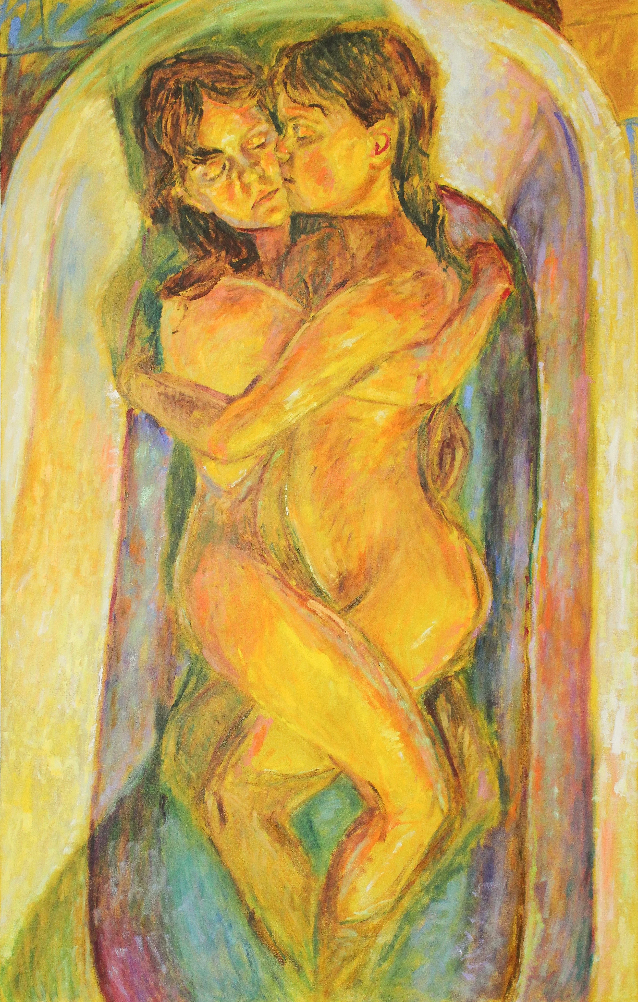 Stuck like a limpet to the same rock, 2026, oil on canvas, 38" x 60"