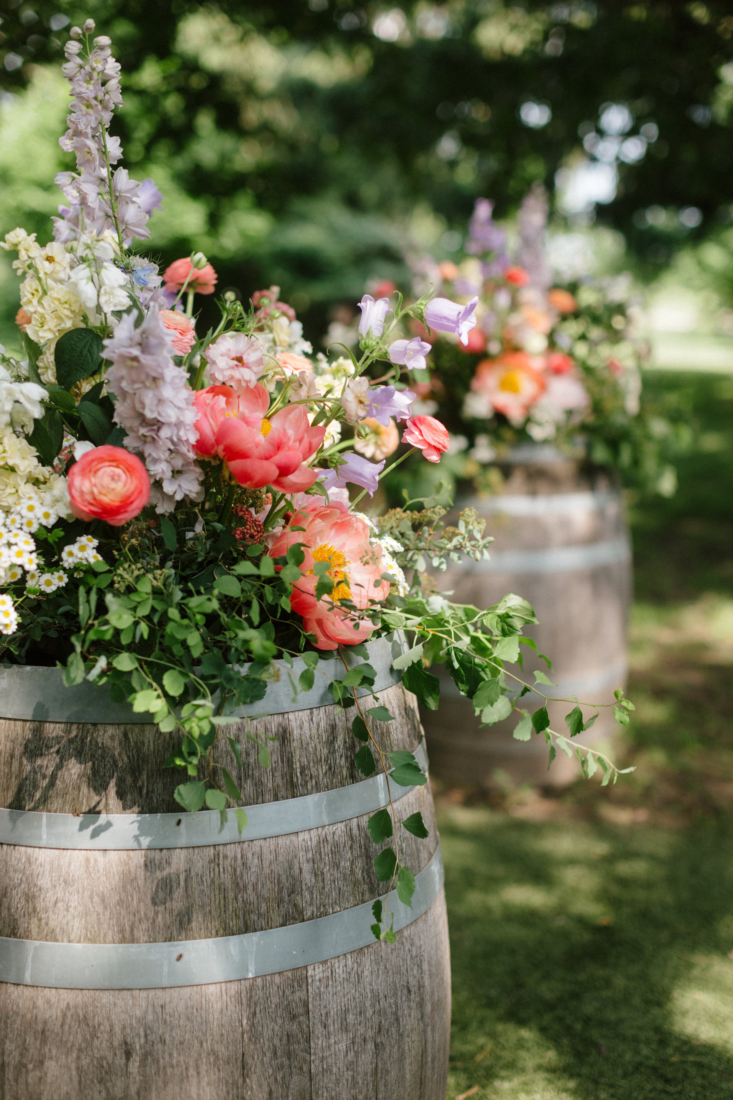 Statement floral arrangements for barrels lush flowers florist in pickering