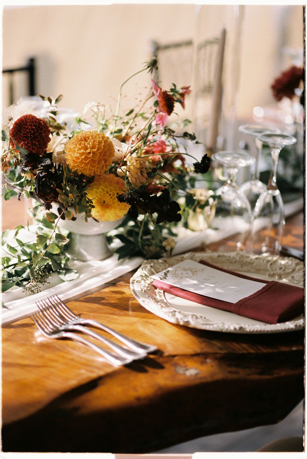 Wedding at kurtz orchards Exquisite floral decor for a Pickering wedding ceremony, including cascading greenery and floral accents