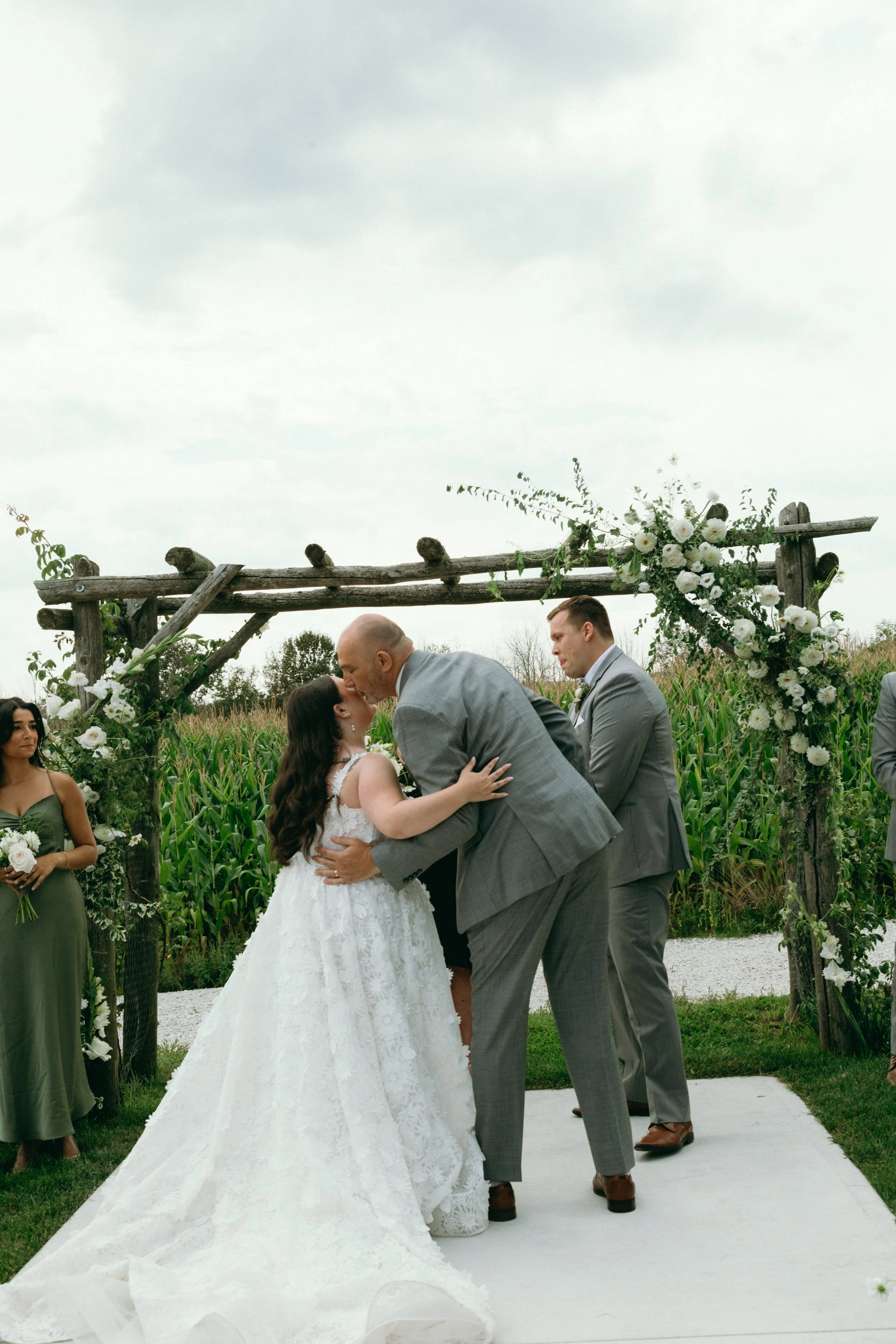 Delicate floral details for a Pickering wedding florist, floral installation with lush blooms