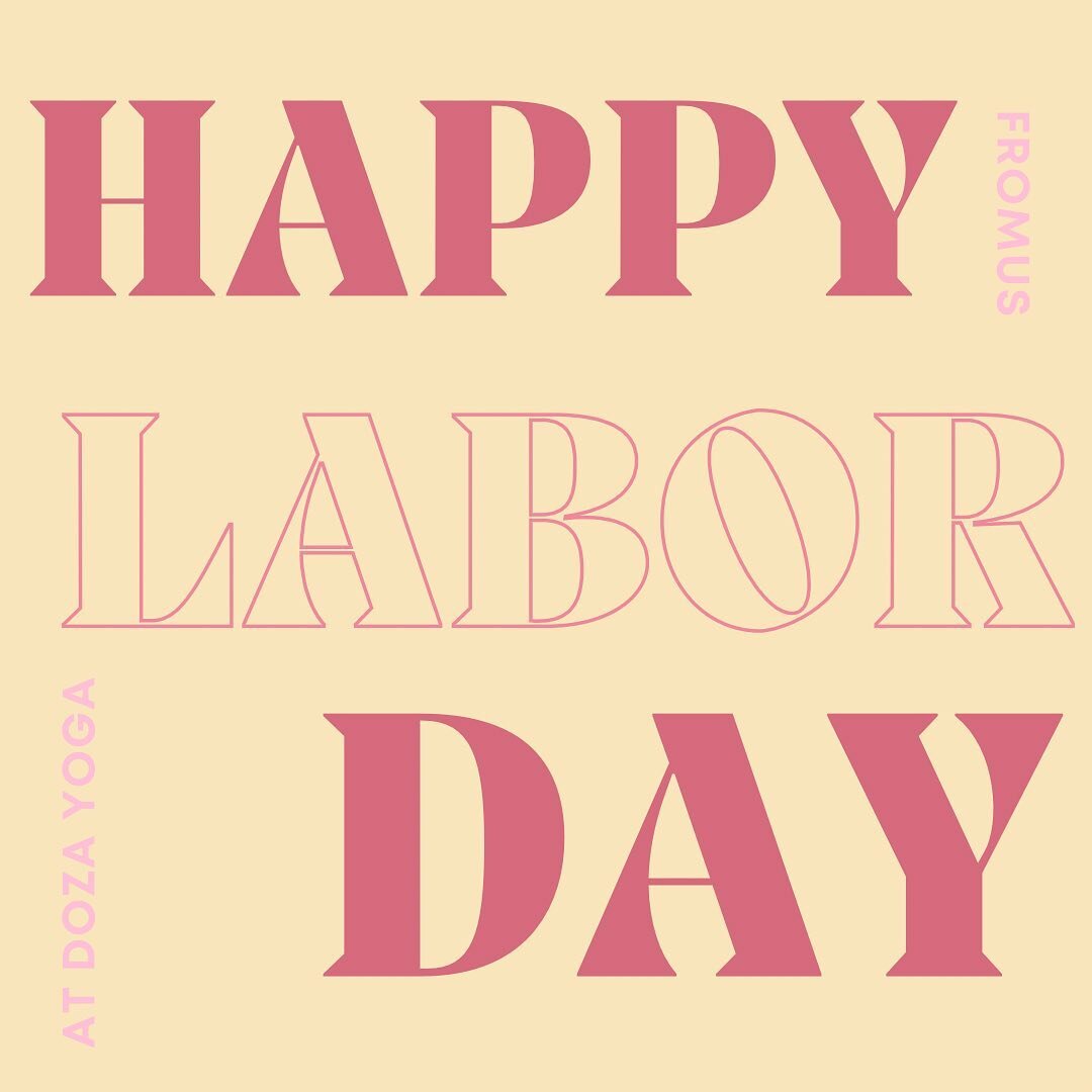 Happy Labor Day to all ❤️ rest, revitalize and recharge! Maybe that includes a yoga class - swipe for tomorrows updated schedule!