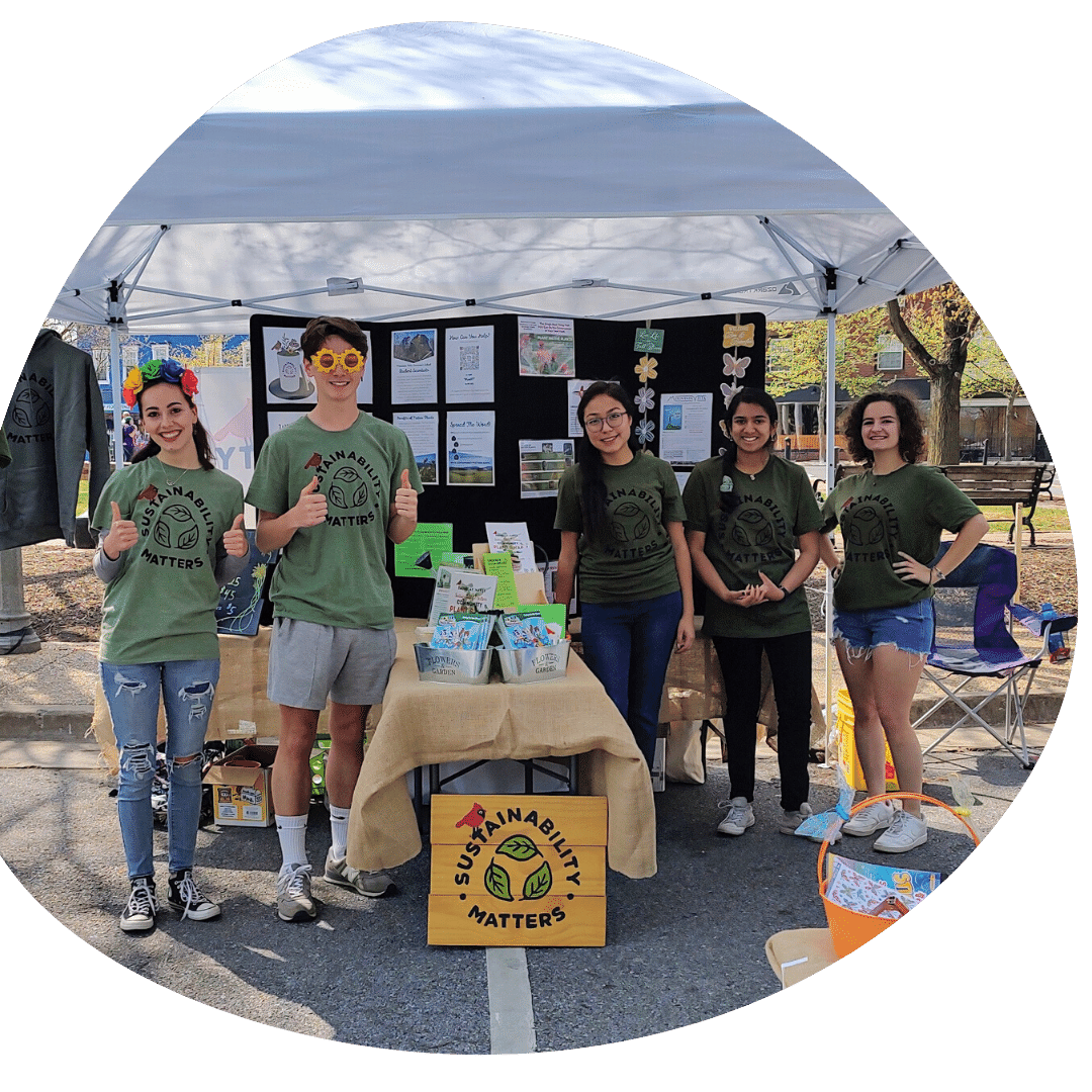 Brenna and fellow student volunteers at Earth Day