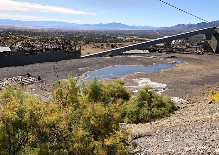 Solar energy discussed during Caselton Mine and Mill site cleanup tour