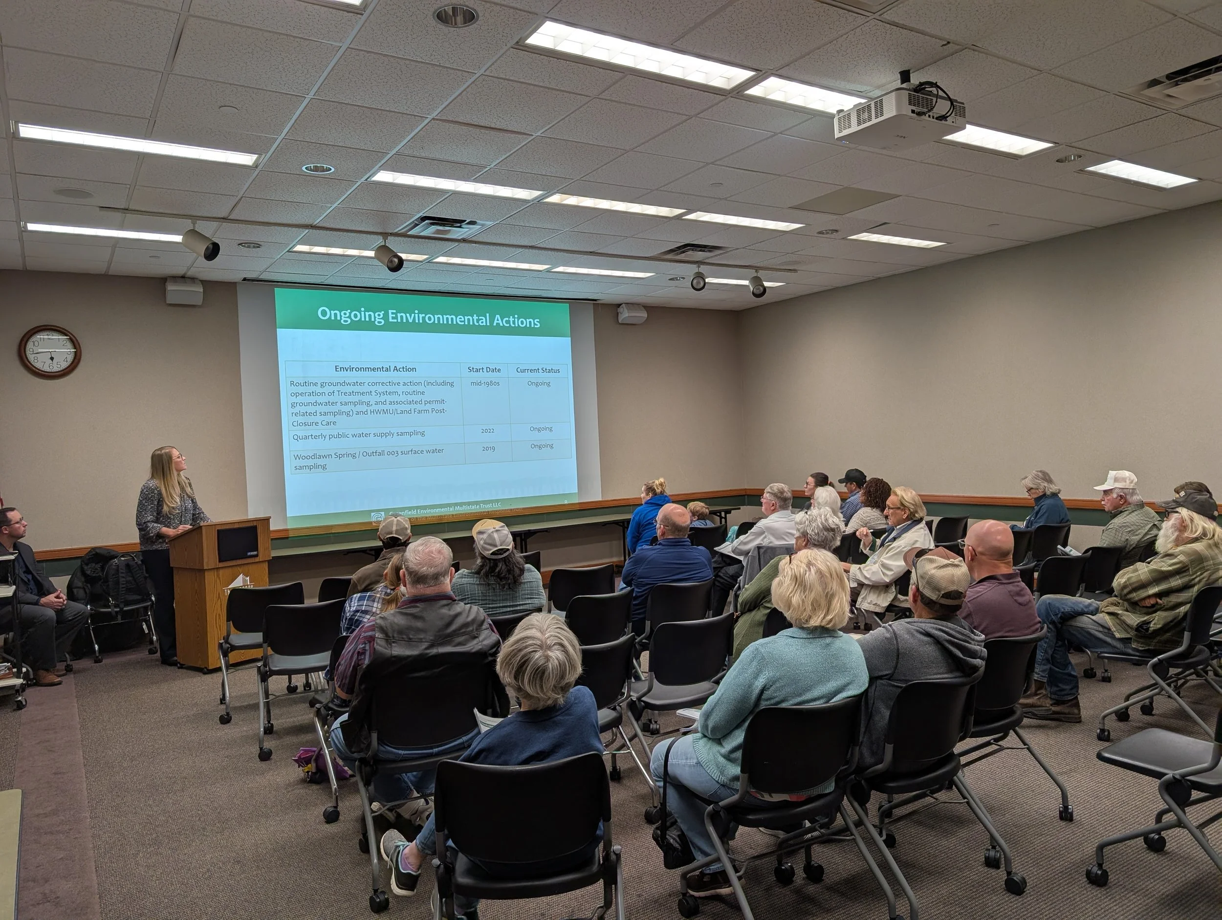 Residents of the former Tronox/Kerr-McGee wood treatment facility get an update on remediation