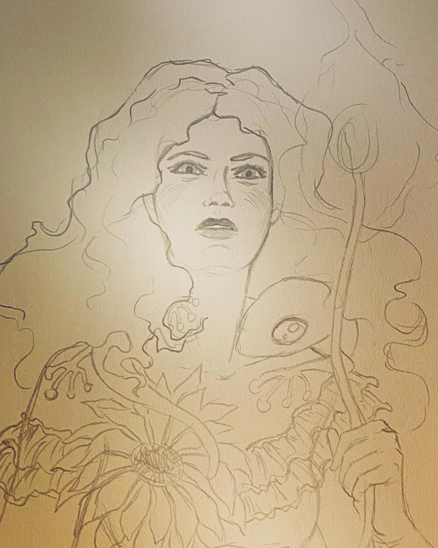 Sketch is more or less done.  Going to finish my new Queen later using Procreate. 🌻🔥❤️ #queenofwands #wip #tarot #tarotcards #tarotreadersofinstagram #tarotcommunity #tarotreading #tarotdeck #tarotdecks #tarotlover #tarotlove #indietarot #indietaro
