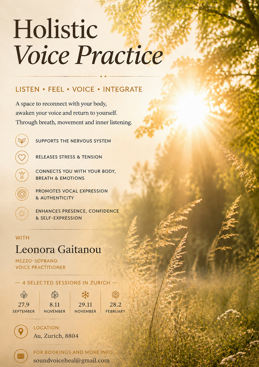 Holistic Voice Practice in Zürich