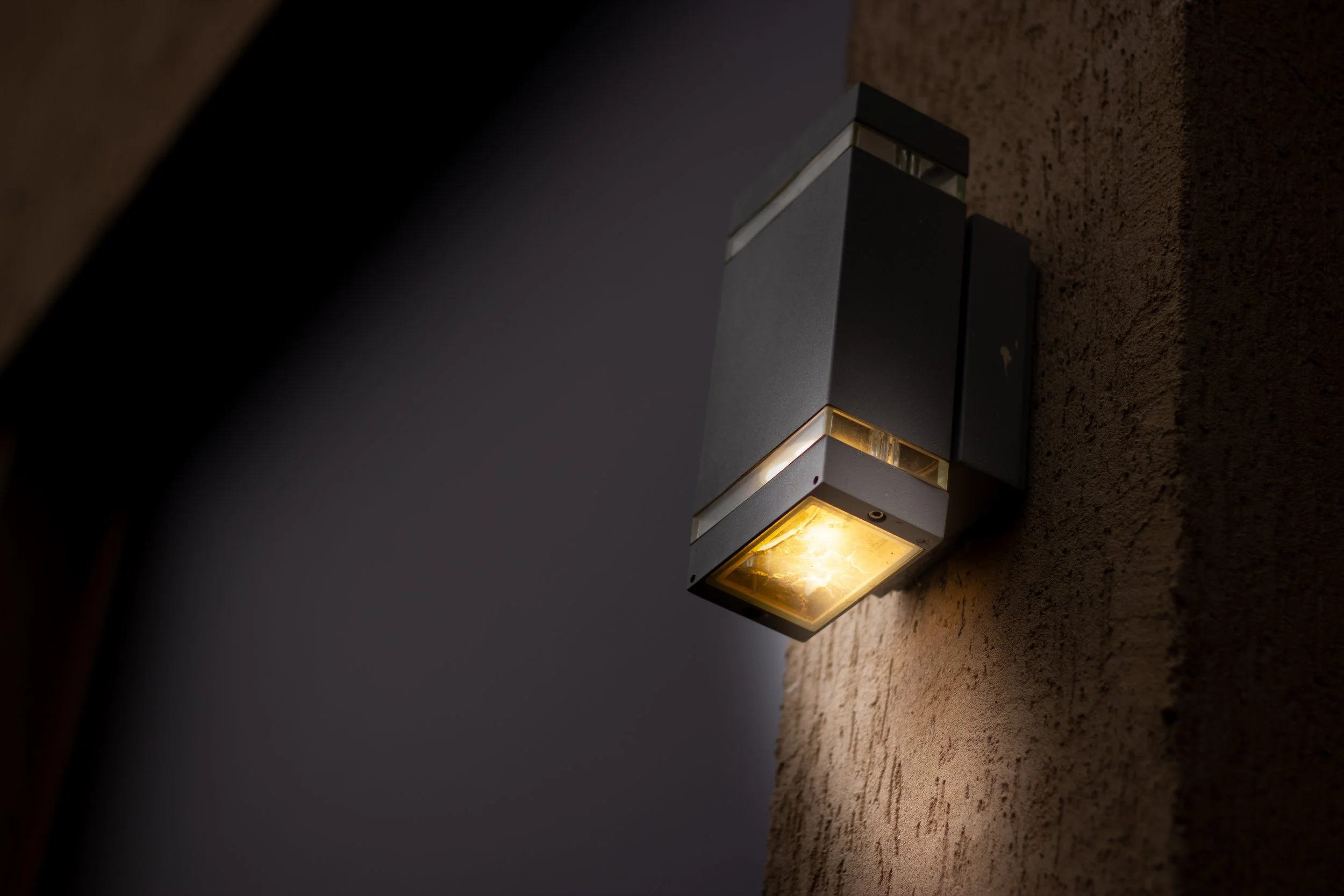 fitting exterior lighting and changing bulbs