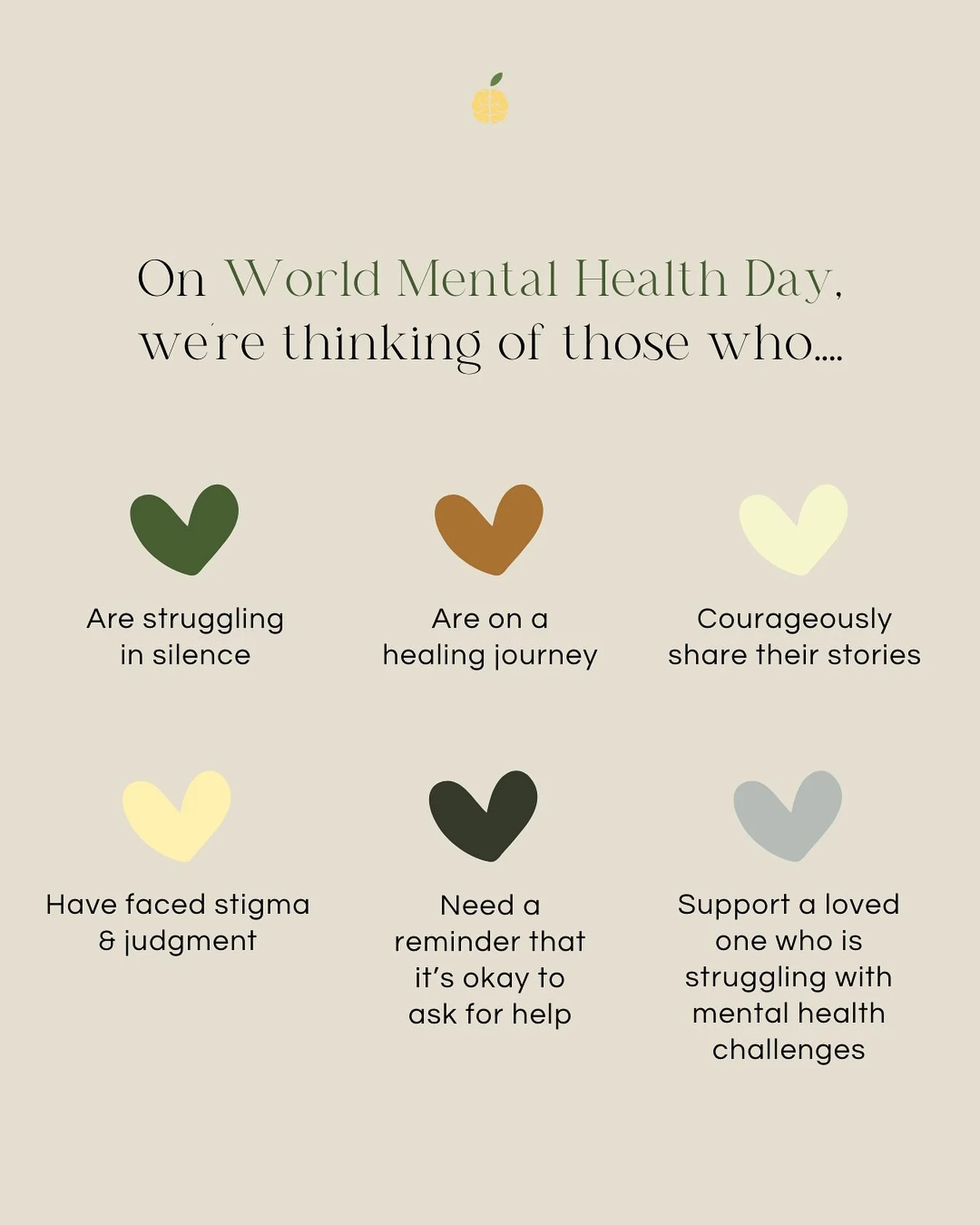Today is World Mental Health Day 💛 A gentle reminder that everyone carries their own challenges, and no one&rsquo;s journey looks the same. Sending love to you all today and every day. ✨