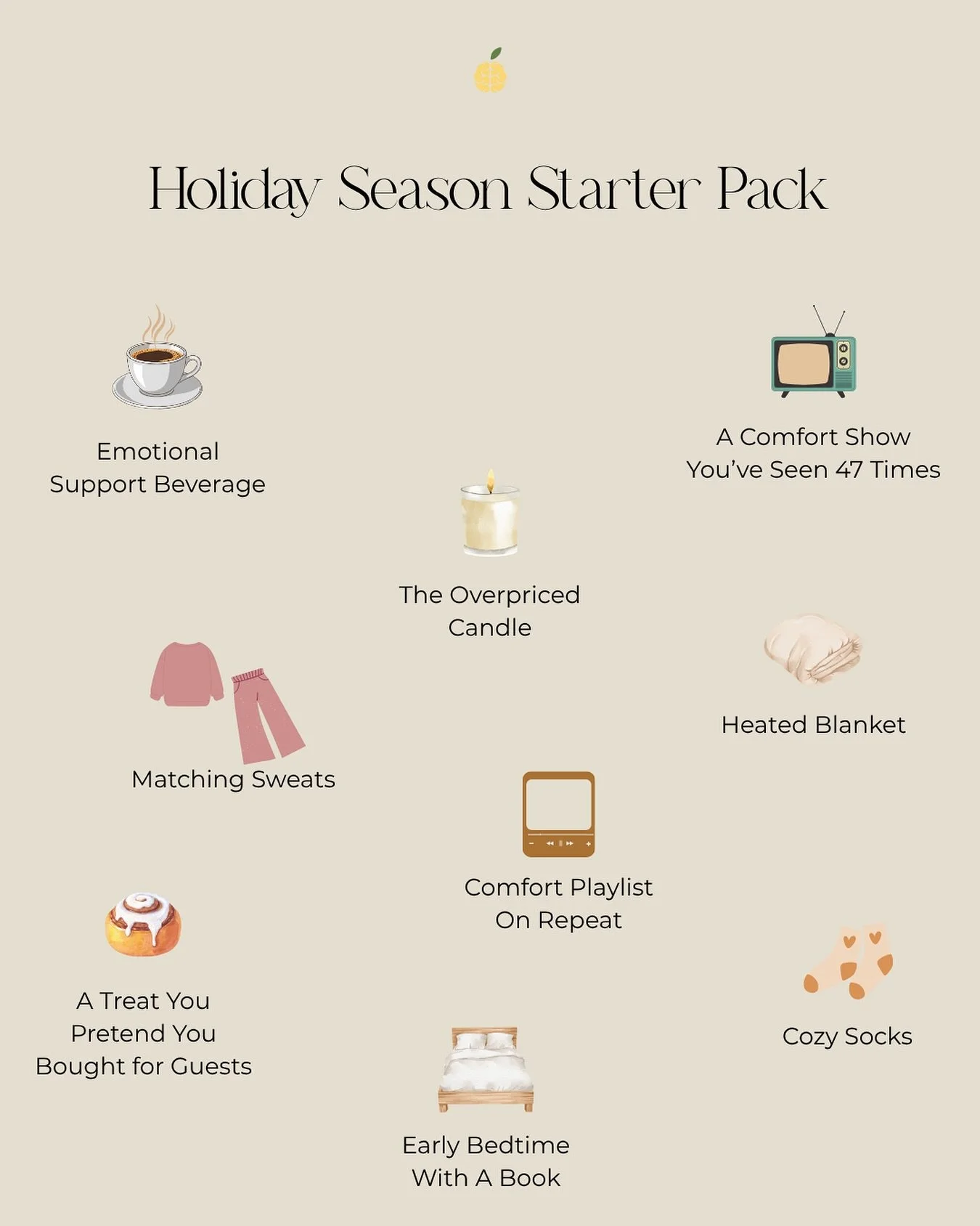 If the holiday season had a starter pack, this would be it 🎁 Tell us your go-to comfort item this time of year! 💛
