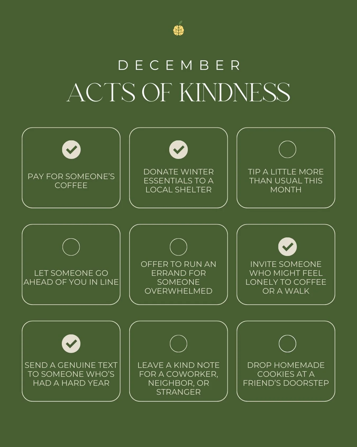 In honor of the holiday season, here are a few gentle ways to spread kindness to strangers and your loved ones 💛 Which one will you start with?