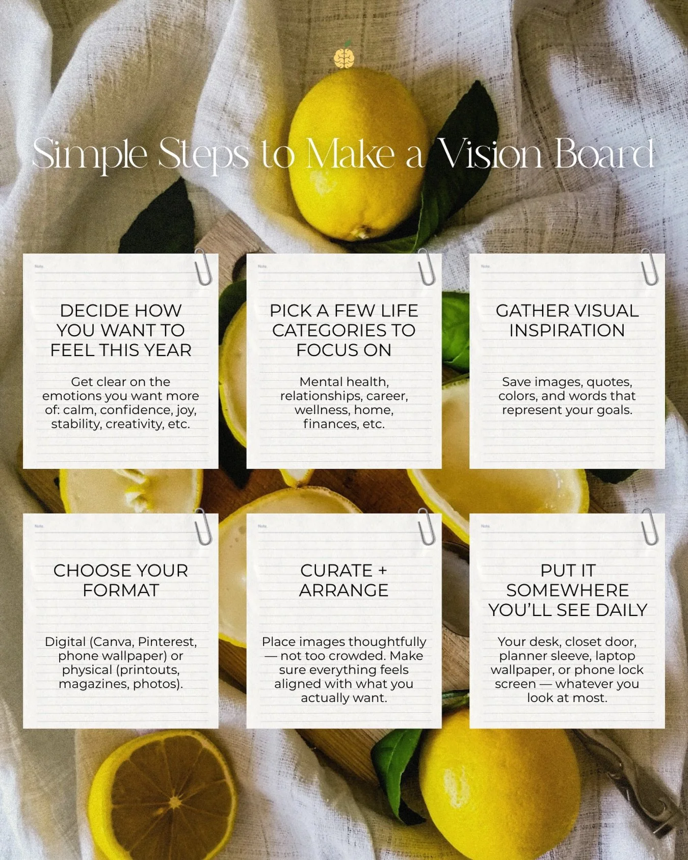 Ready to make your 2026 vision board? Here are a few simple steps to get started! Share this with a friend so you can make one together 💛