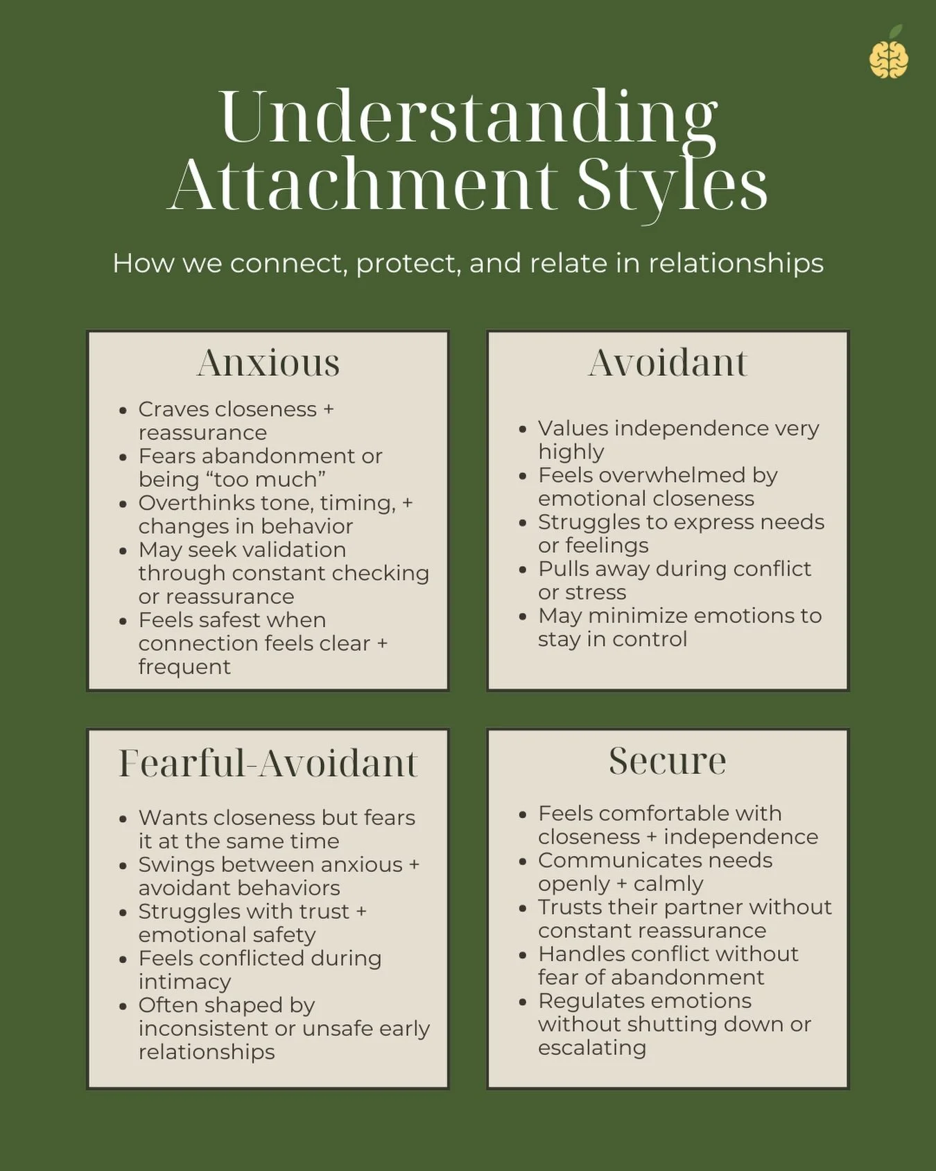 Your attachment style isn&rsquo;t your personality, it&rsquo;s how your nervous system learned to keep you safe in relationships. With awareness, compassion, and healthy connection, attachment patterns can soften and shift. Be sure to check out this 