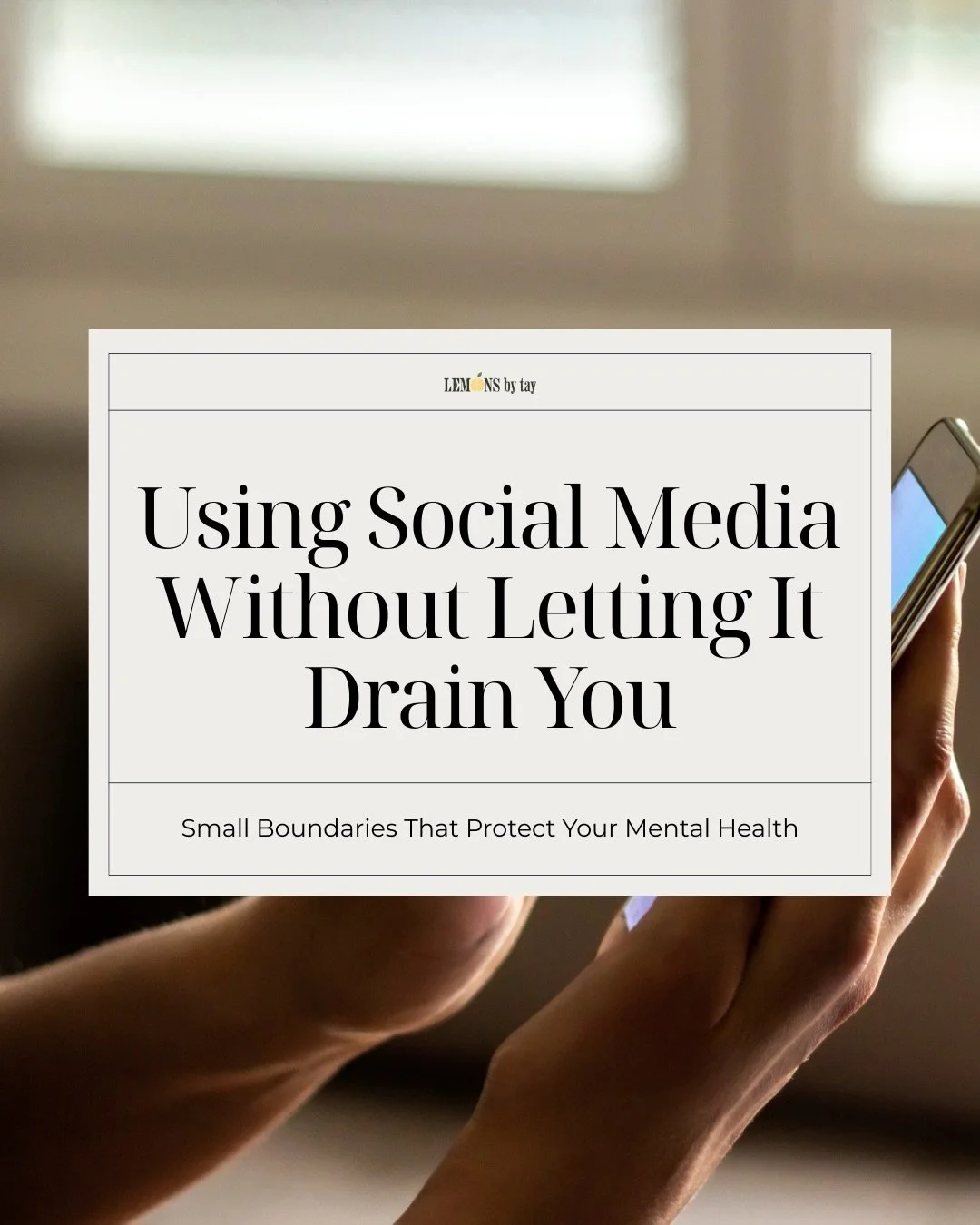 Limiting social media doesn&rsquo;t have to mean deleting apps or going cold turkey. Sometimes it&rsquo;s just about noticing when scrolling stops feeling neutral and starts feeling draining 🫠 These small shifts help you stay connected without sacri
