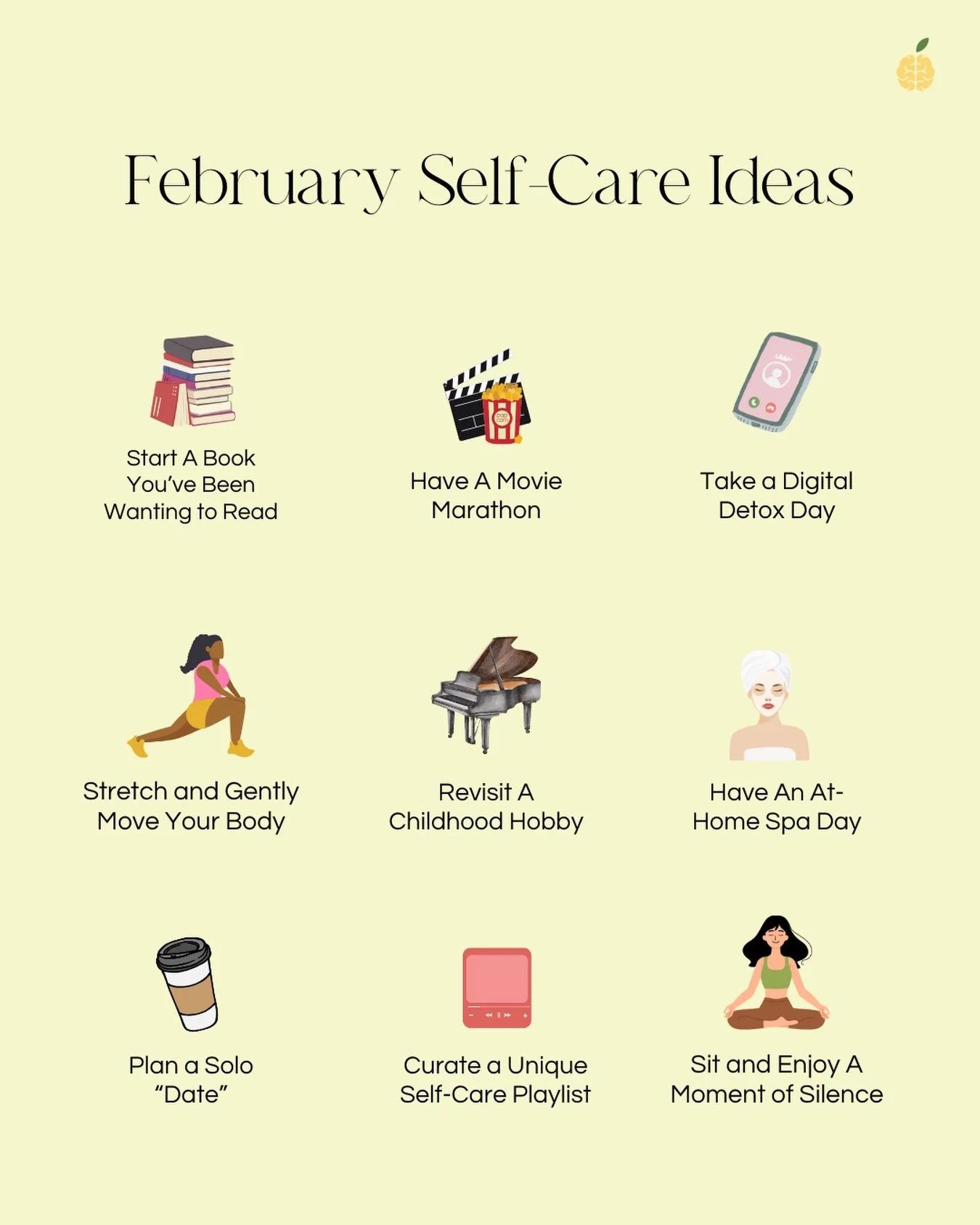 If you&rsquo;re feeling tired, overstimulated, or emotionally worn down, these February self-care ideas are here to support you 💛 Which one are you starting with?