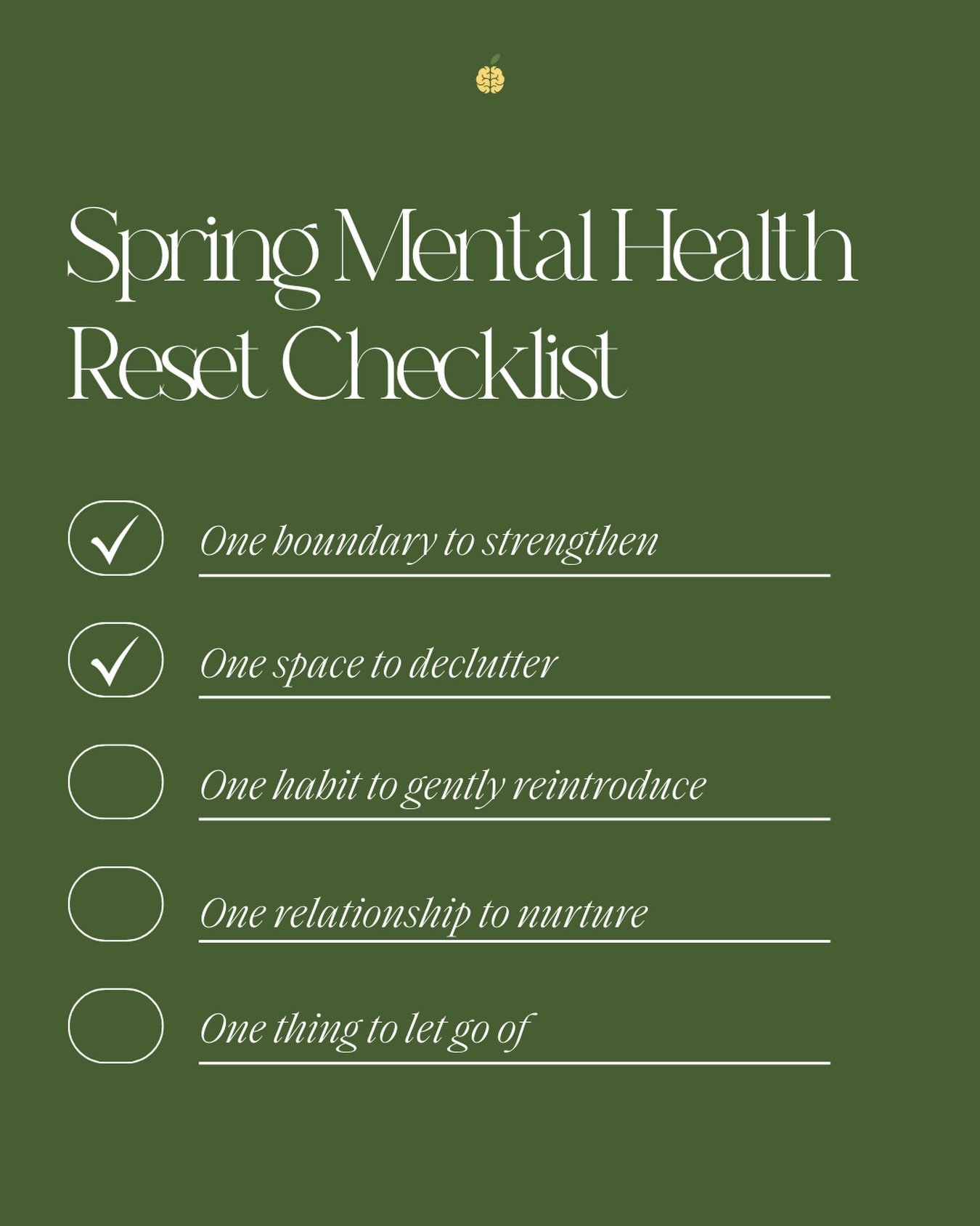 Spring is a good time for a reset, not just for your space, but for your mind too! A few small shifts can make a big difference in how you feel day to day. What&rsquo;s one boundary you want to strengthen this season?