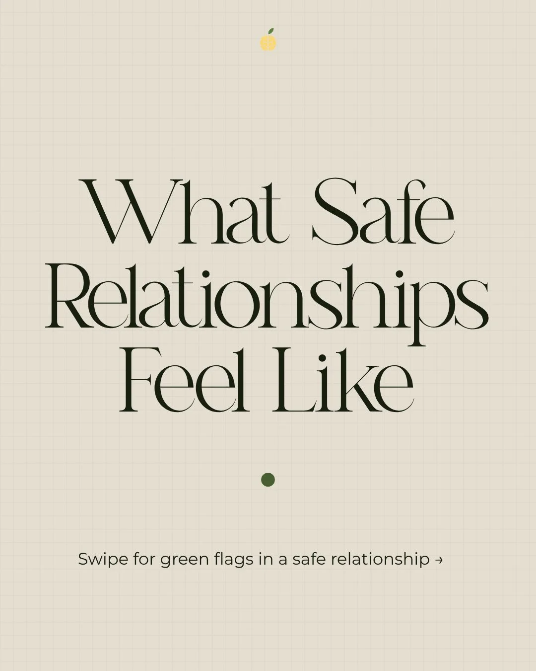 The right relationships won&rsquo;t feel like a constant question mark. You deserve relationships where you feel heard, respected, and at ease 💛 Swipe to learn green flags in a safe relationship &rarr;