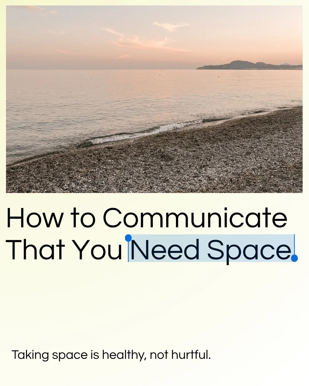 Taking space isn&rsquo;t about pushing people away, it&rsquo;s about giving yourself what you need so you can show up better! How you communicate it matters, swipe for simple ways to say it &rarr;