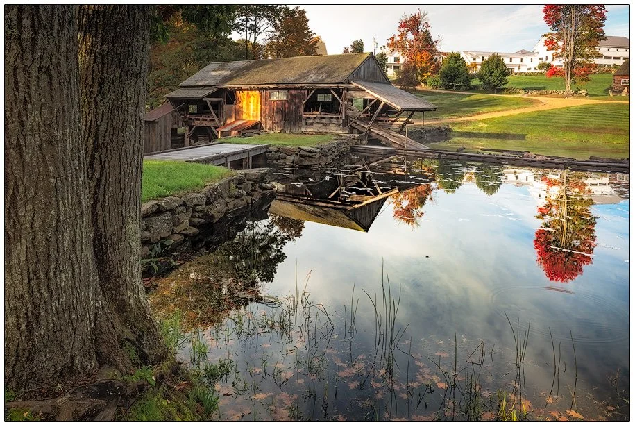 An Sawmill built in 1829 sits idle waiting for the next class of students to arrive at the Sanborn Mills Farm in Loudon, NH