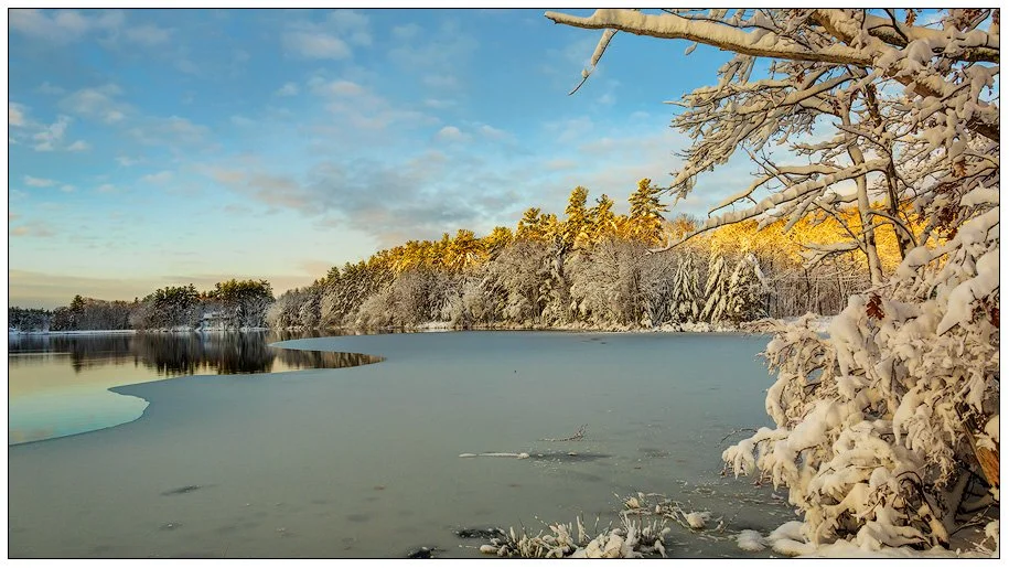 Winter Sunrise on Rollins Pond