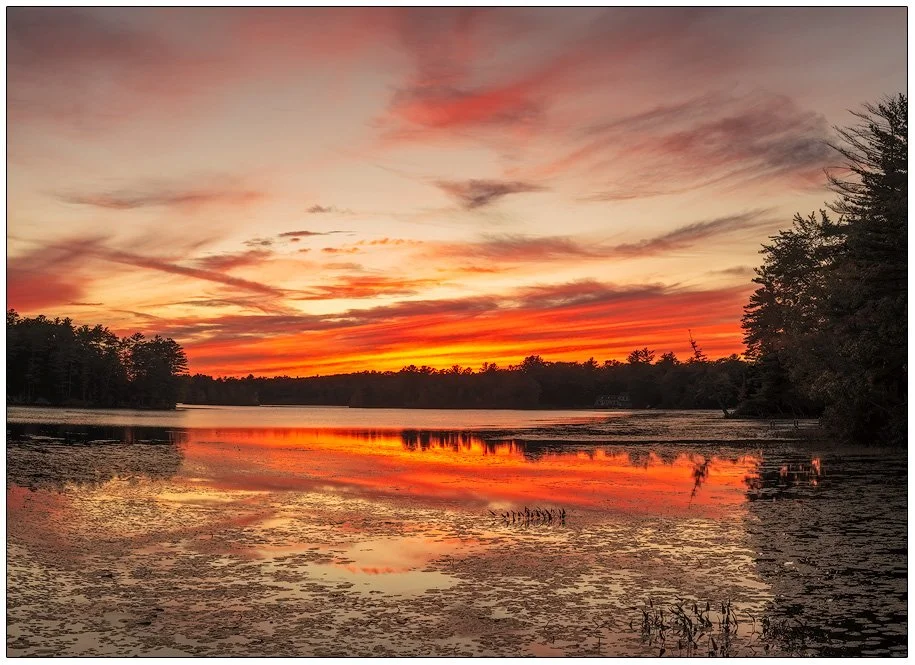 October Sunset on Meadow Pond