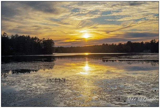Sun Setting on Meadow Pond