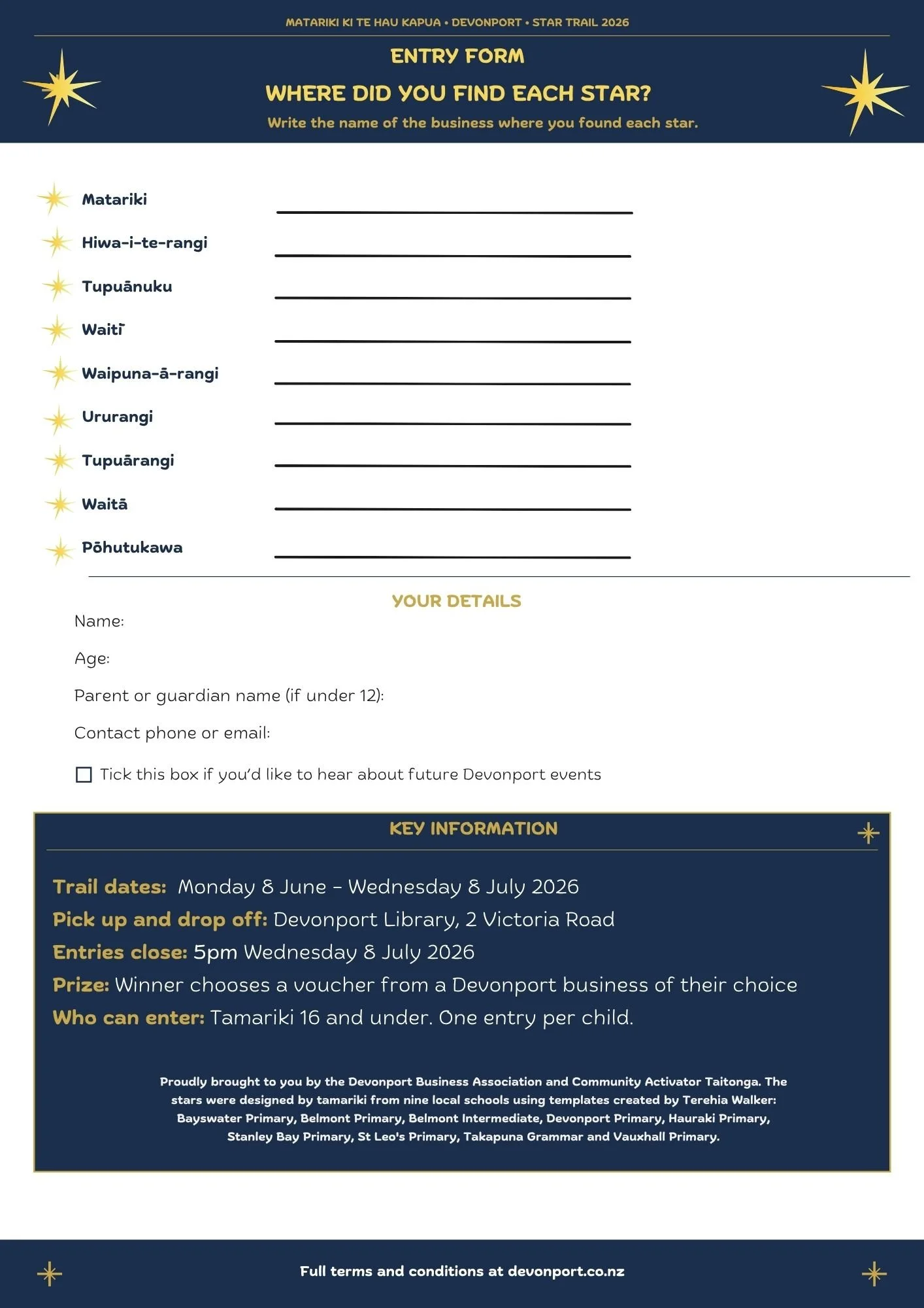 Entry Form 2