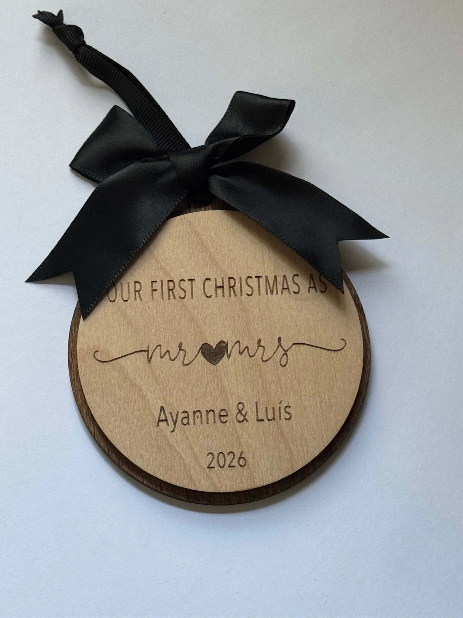 Ornament Our first Christmas as Mr and Mrs
