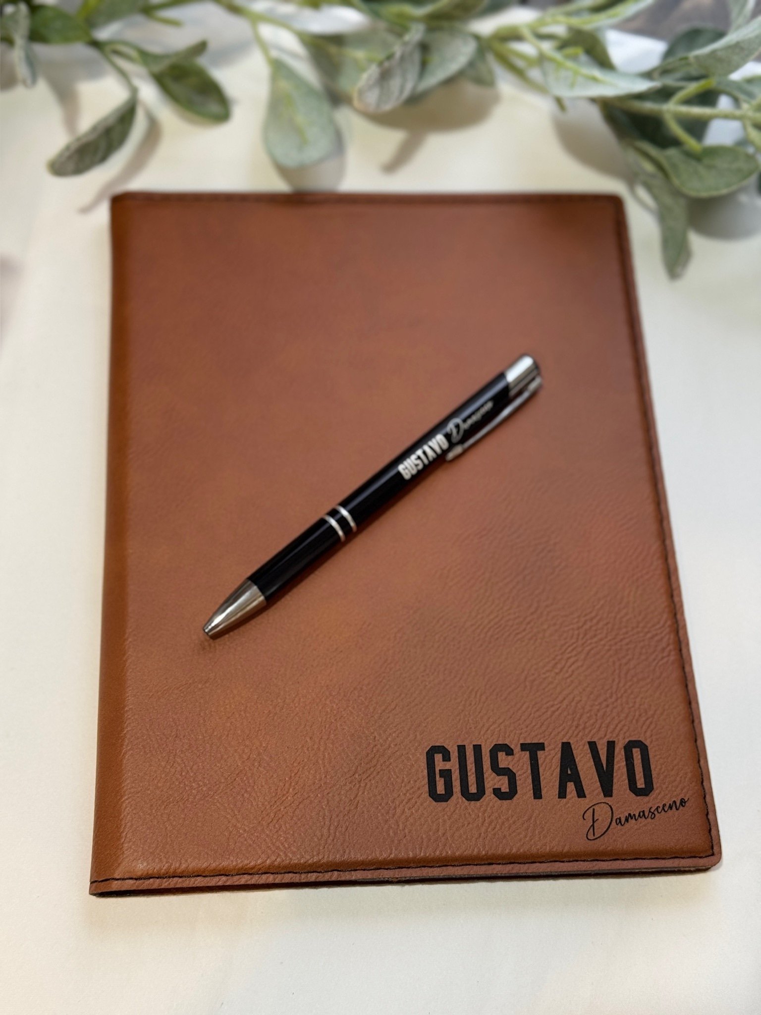 Small Custom Engraved Portfolio Set with Notepad