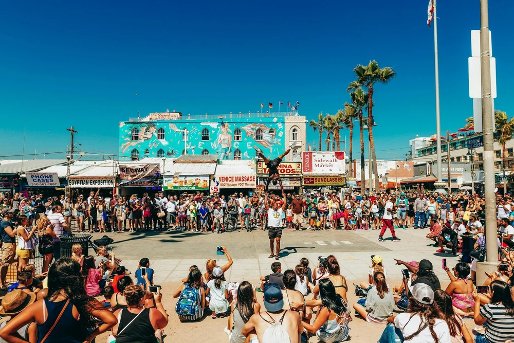 The Venice Beach boardwalk