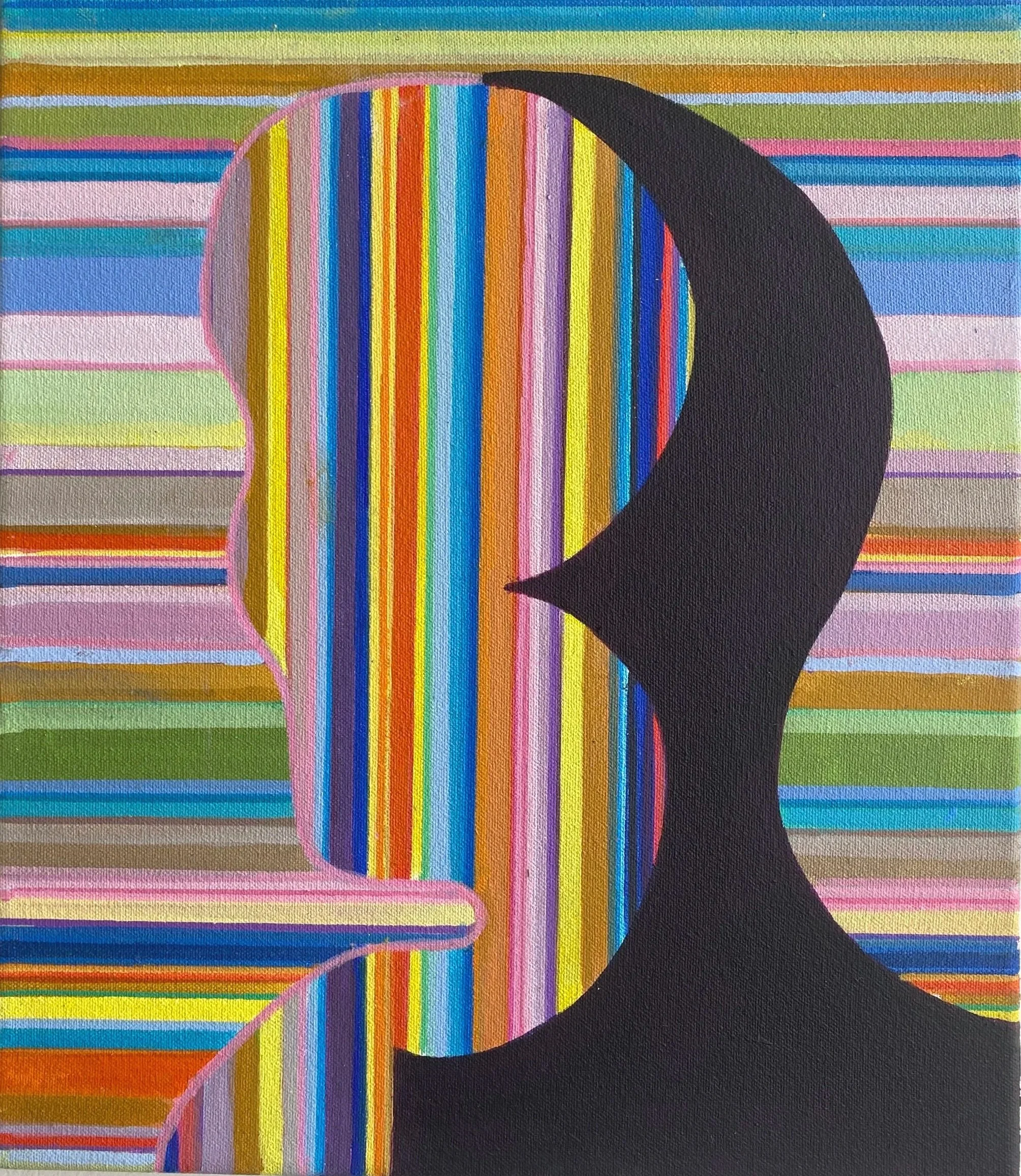 Head Case, 2025. Acrylic on canvas, 14 x 12.