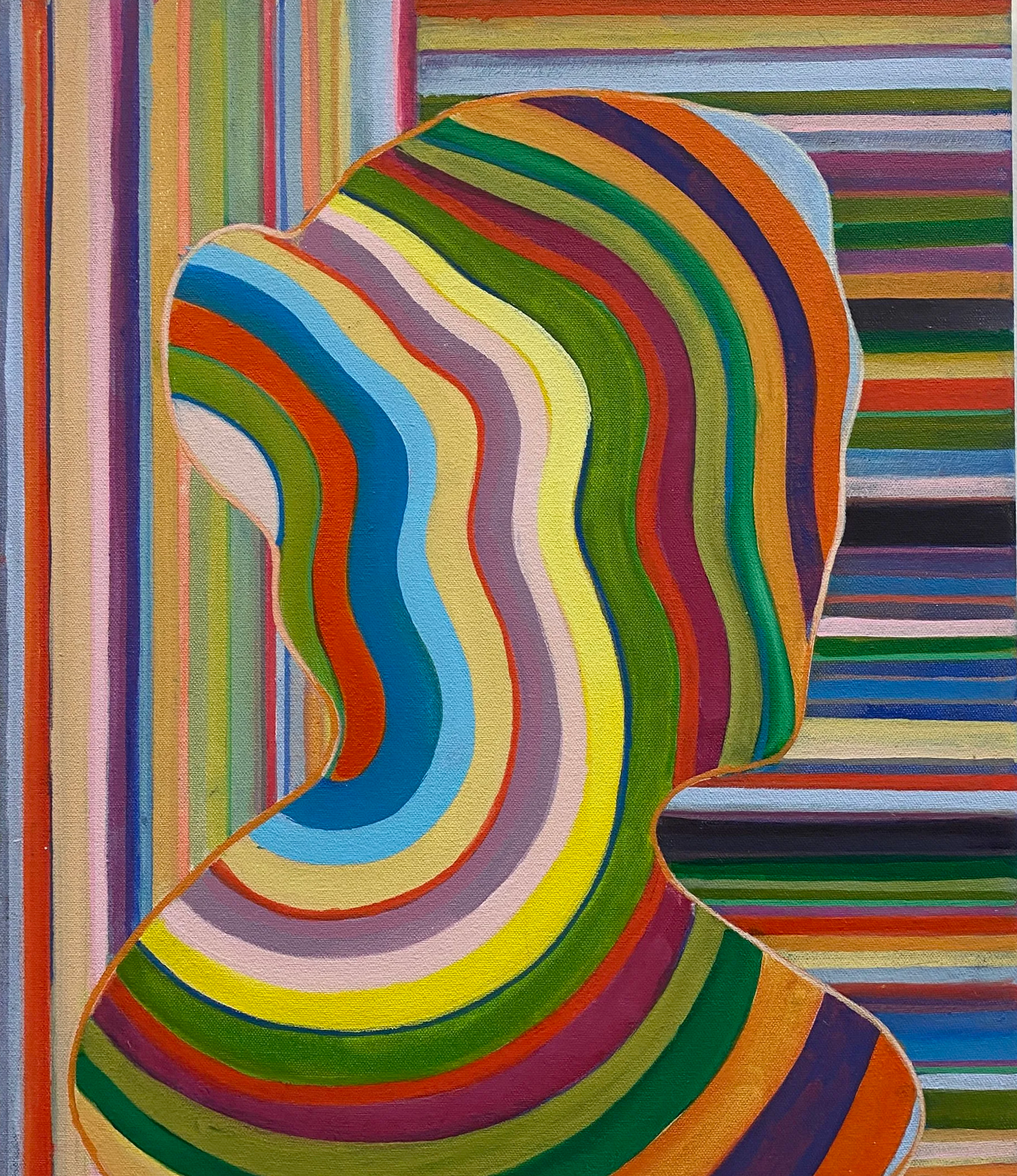 Cozy Up, 2025, acrylic on canvas, 18"x15"