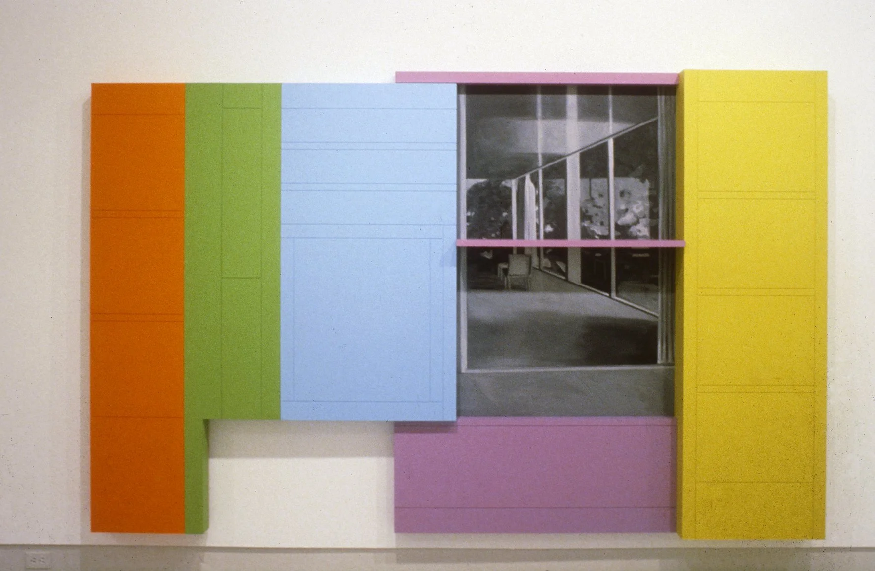 Architect's Cabinet. 1997, acrylic, oil, wood. 74” x 118” x 6 7/8”. Collection: McCarthy, Tetrault, Toronto