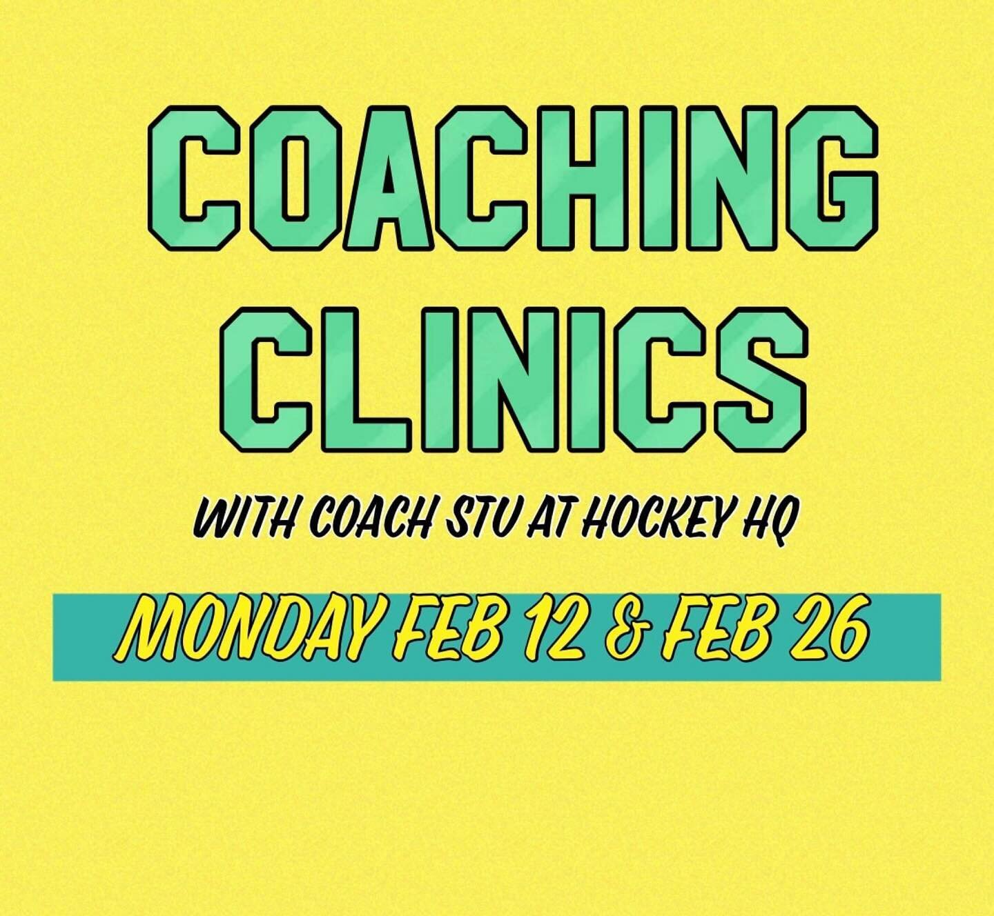 Don&rsquo;t miss next Mondays clinic with Coach Stu. Lots of tips &amp; tricks to learn and share in a collaborative session.