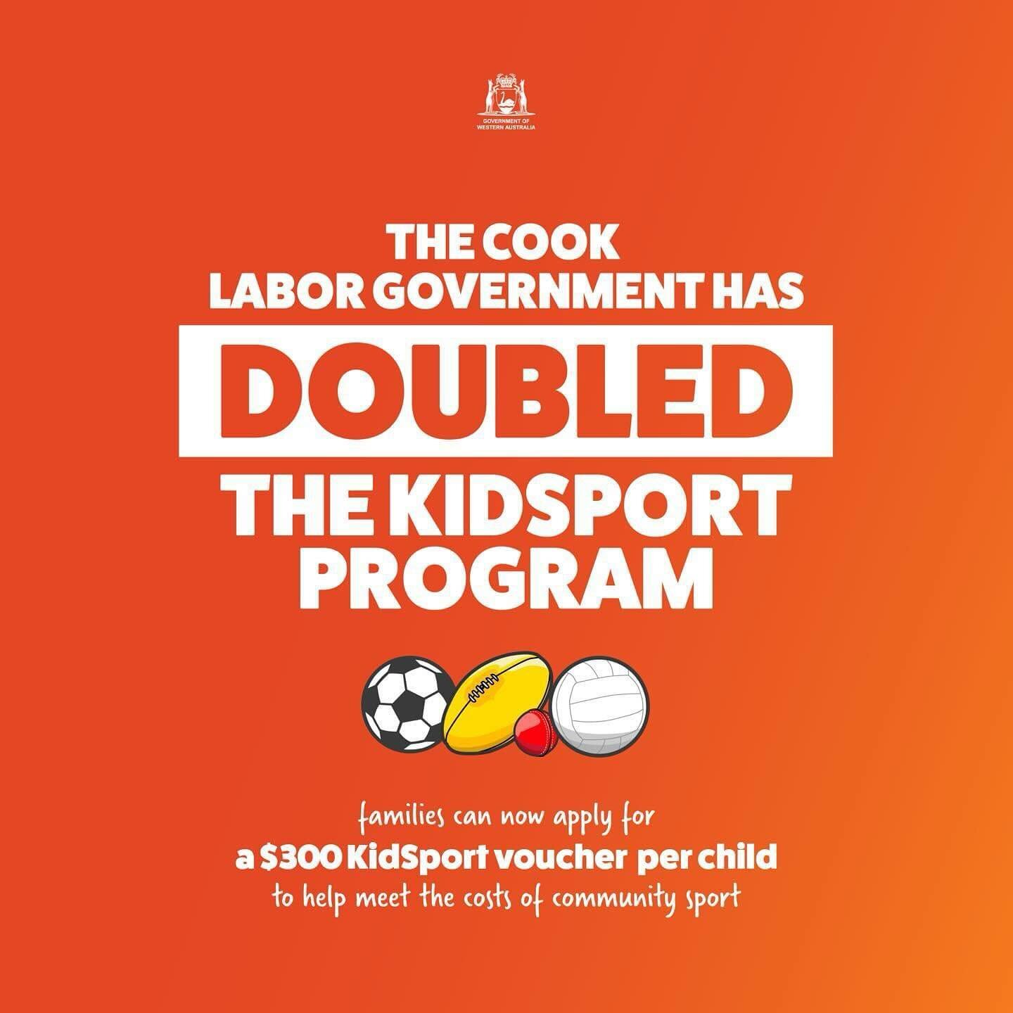 To see if you&rsquo;re eligible #kidsport https://kidsport.dlgsc.wa.gov.au/kidsport/apply-for-kidsport-1/