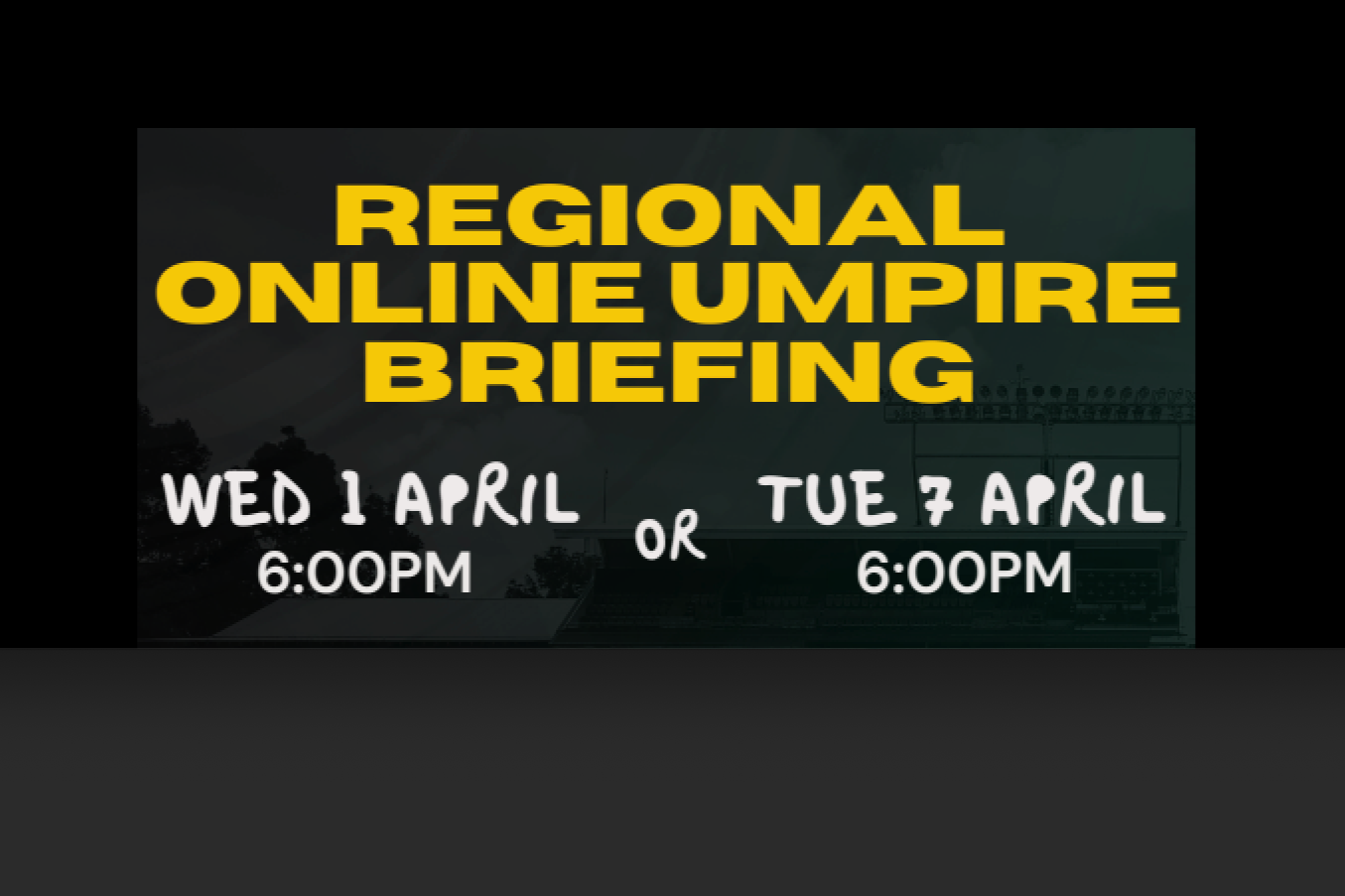 Online Umpire Briefing