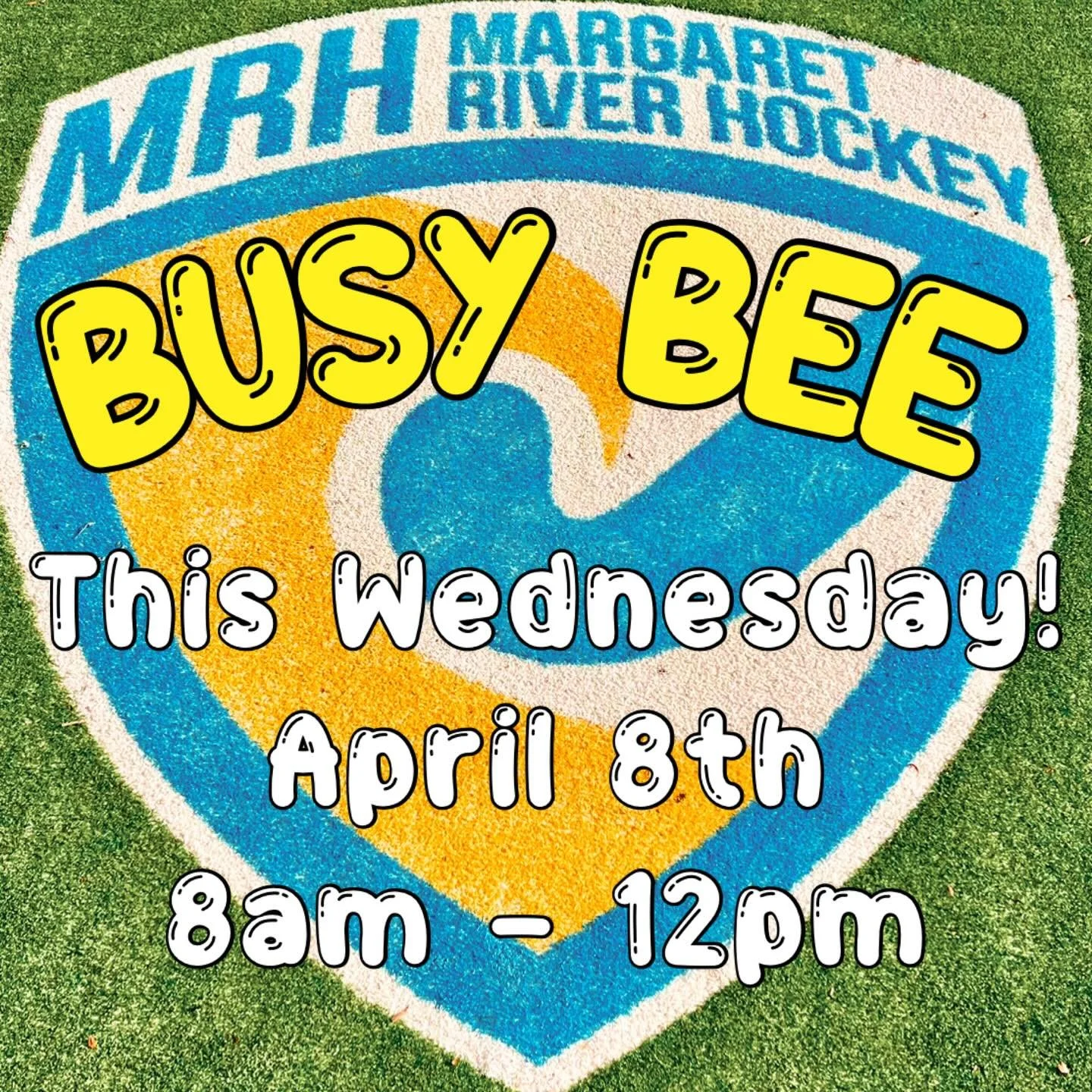 🐝 Let us know if you can be there and what you can bring https://www.margaretriverhockey.org.au/news-events/busy-bee