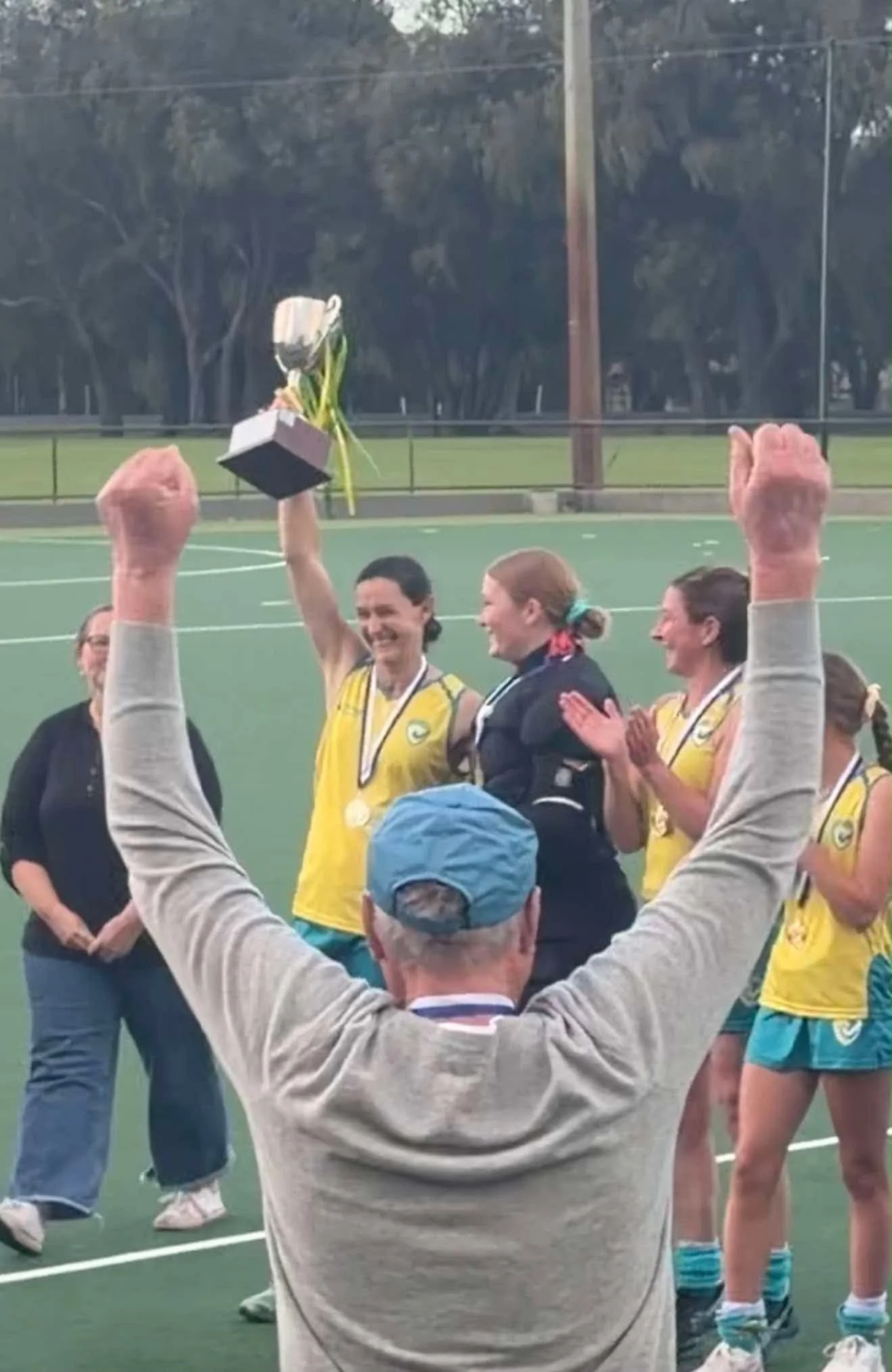 Wally celebrating GF win.JPG