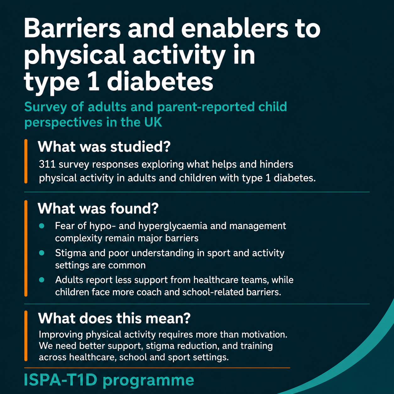 Barriers and enablers to physical activity in type 1 diabetes