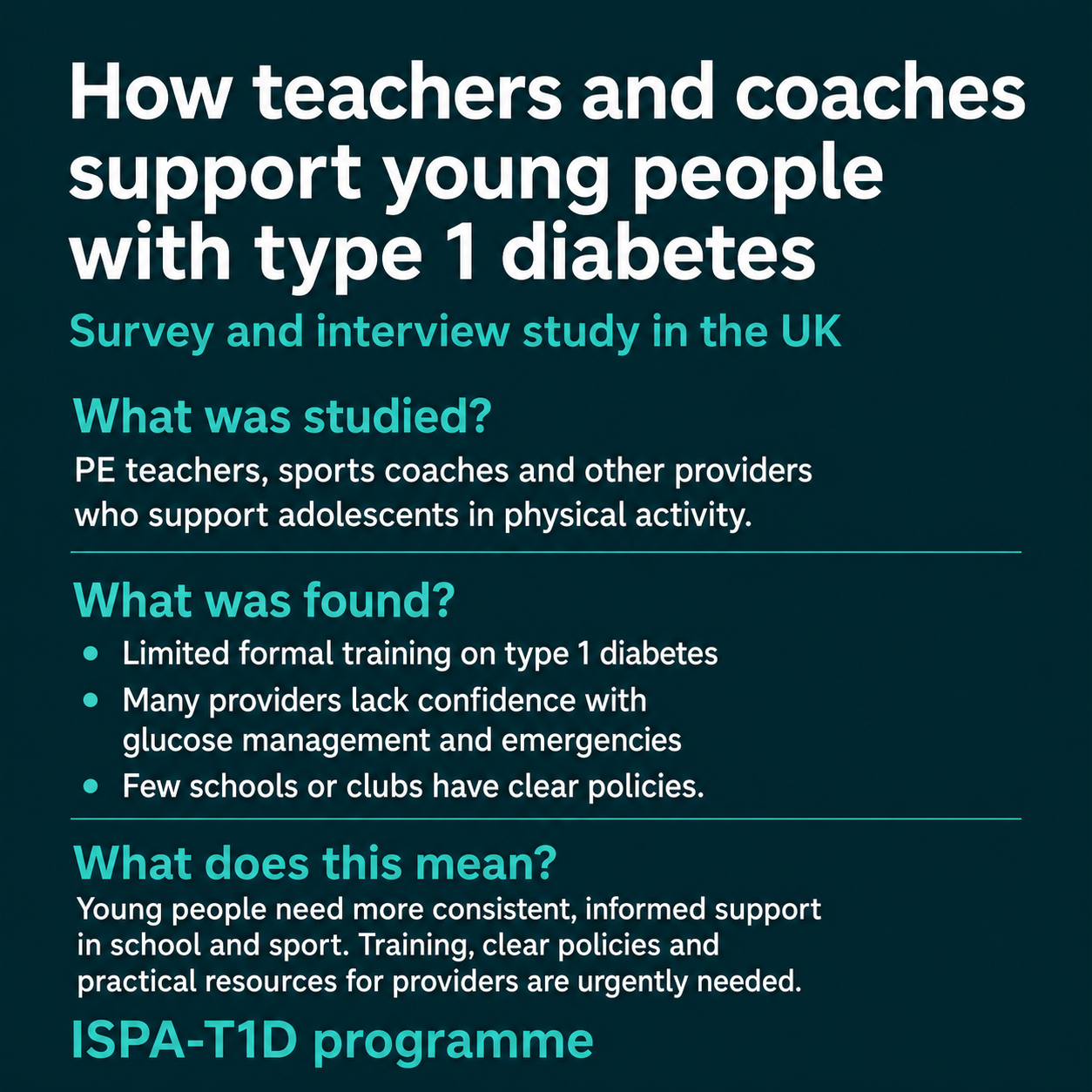 Experiences of PE teachers and sports coaches