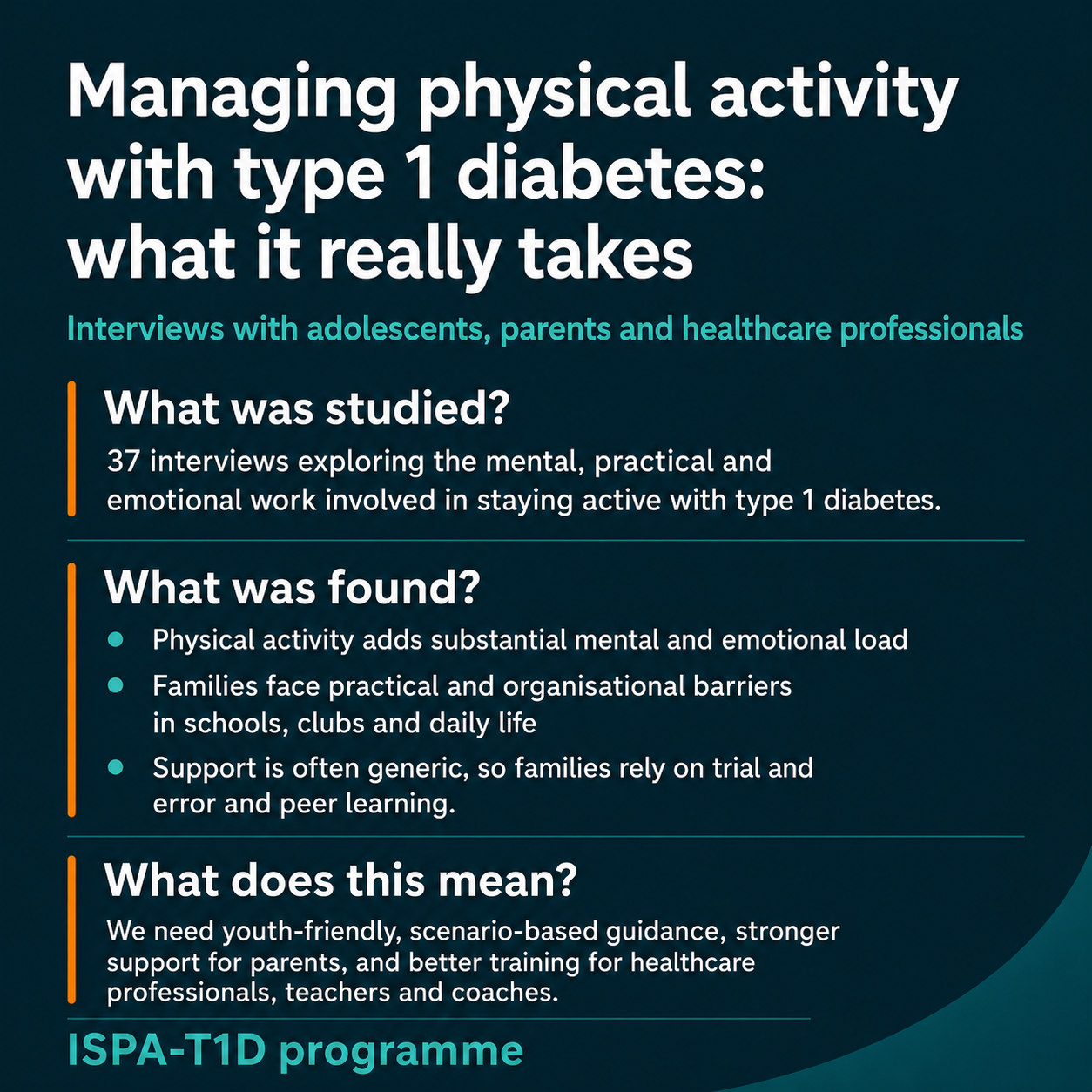 The hidden work of being active with type 1 diabetes