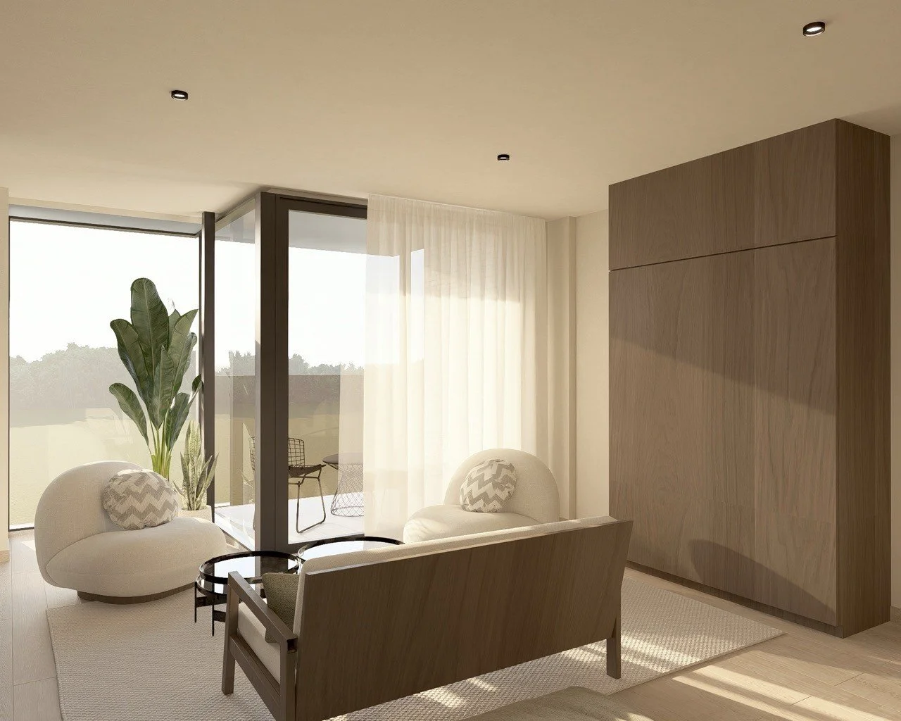 Leefruimte studio en appartementen