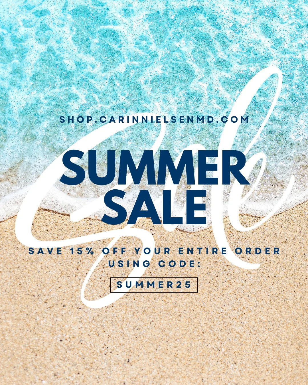 ☀️ It&rsquo;s here! Our 3-Day Summer Sale is officially ON - and that means 15% off your ENTIRE ORDER at Shop.CarinNielsenMD.com.⁠
⁠
Whether you&rsquo;re:⁠
&middot; Restocking your daily must-haves⁠
&middot; Finally trying that product you&rsquo;ve b