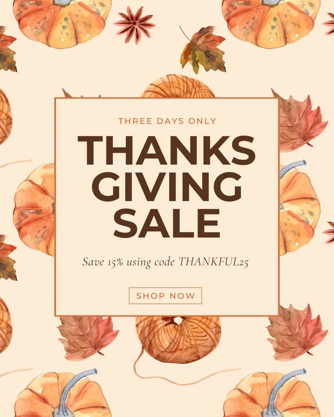 Our 3-Day Thanksgiving Sale Starts NOW! 🦃✨⁠
⁠
Save 15% off your ENTIRE ORDER. ⁠
⁠
Whether you're restocking your favorite supplements or trying something new to support your health, now&rsquo;s the perfect time to save.⁠
⁠
🛒 Use code THANKFUL25 at 