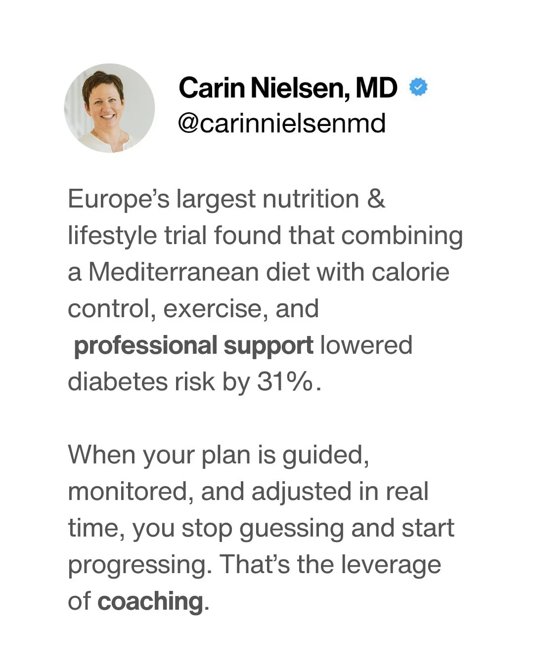 Europe&rsquo;s largest nutrition &amp; lifestyle trial (the PREDIMED-Plus study) followed nearly 5,000 people for 6 years.⁠
⁠
Here&rsquo;s what they found:⁠
⁠
🥗 A Mediterranean-style diet is powerful on its own&hellip;⁠
⁠
But when participants also 