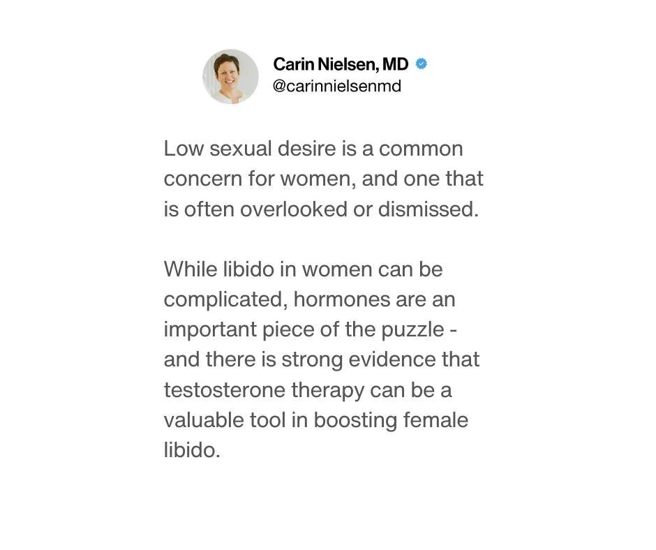 Low sexual desire is a common concern for many midlife women, and one of the most overlooked.

Here's the thing 👉🏼 libido in women is complicated. Desire can be shaped by many factors, including stress, sleep, relationships, medications, and hormon